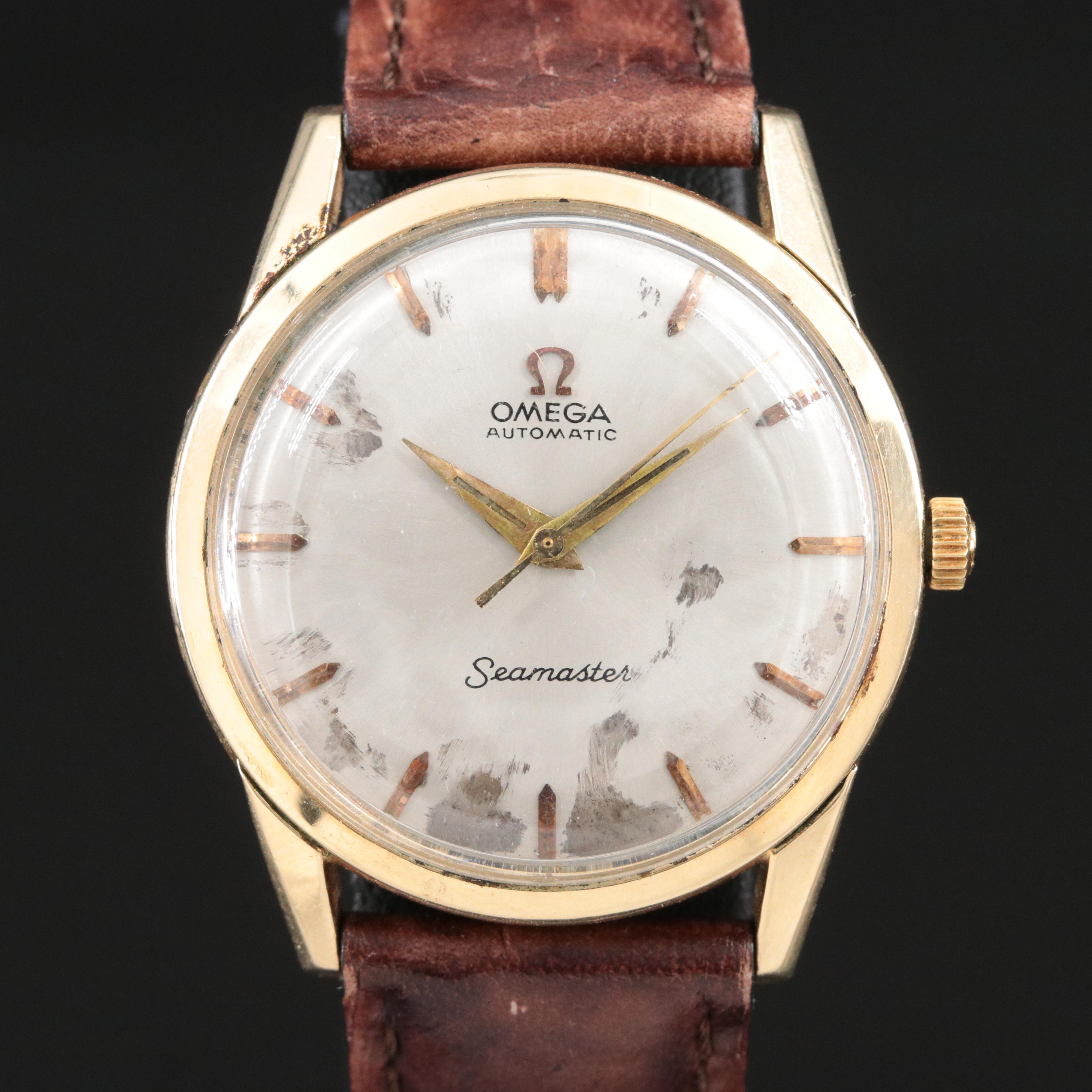 1953 Omega Seamaster 14K Gold Filled G-6252 Watch