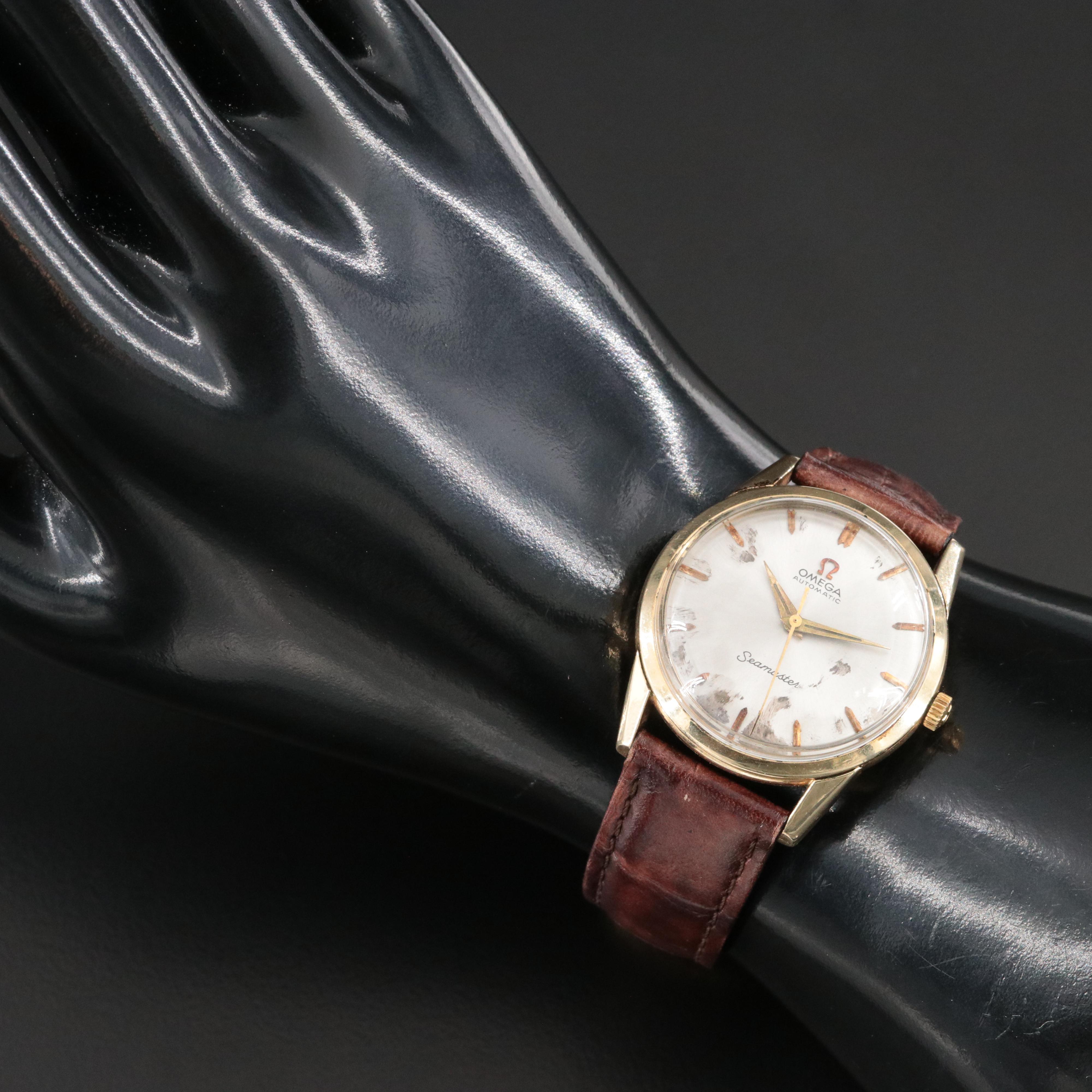 1953 Omega Seamaster 14K Gold Filled G-6252 Watch