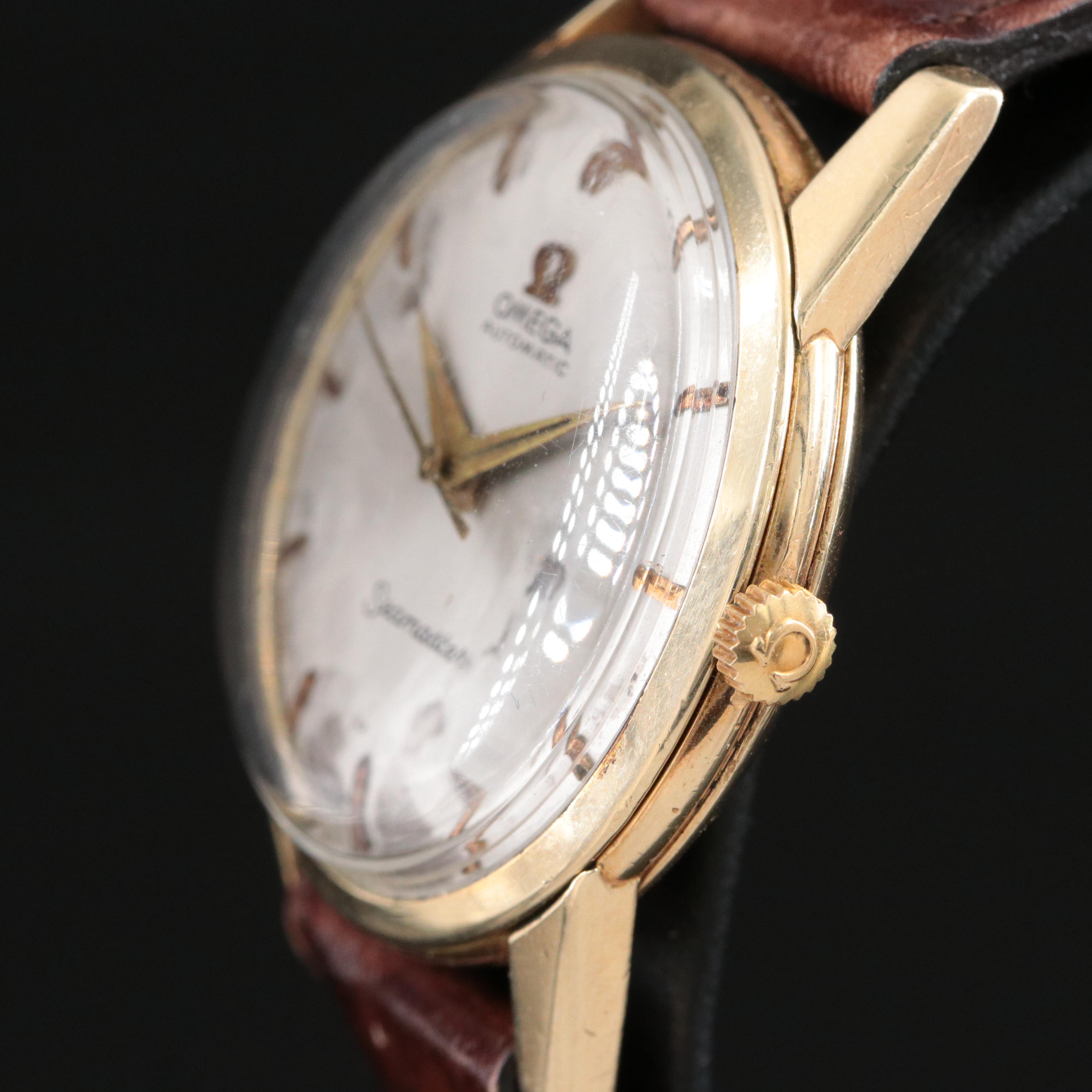 1953 Omega Seamaster 14K Gold Filled G-6252 Watch