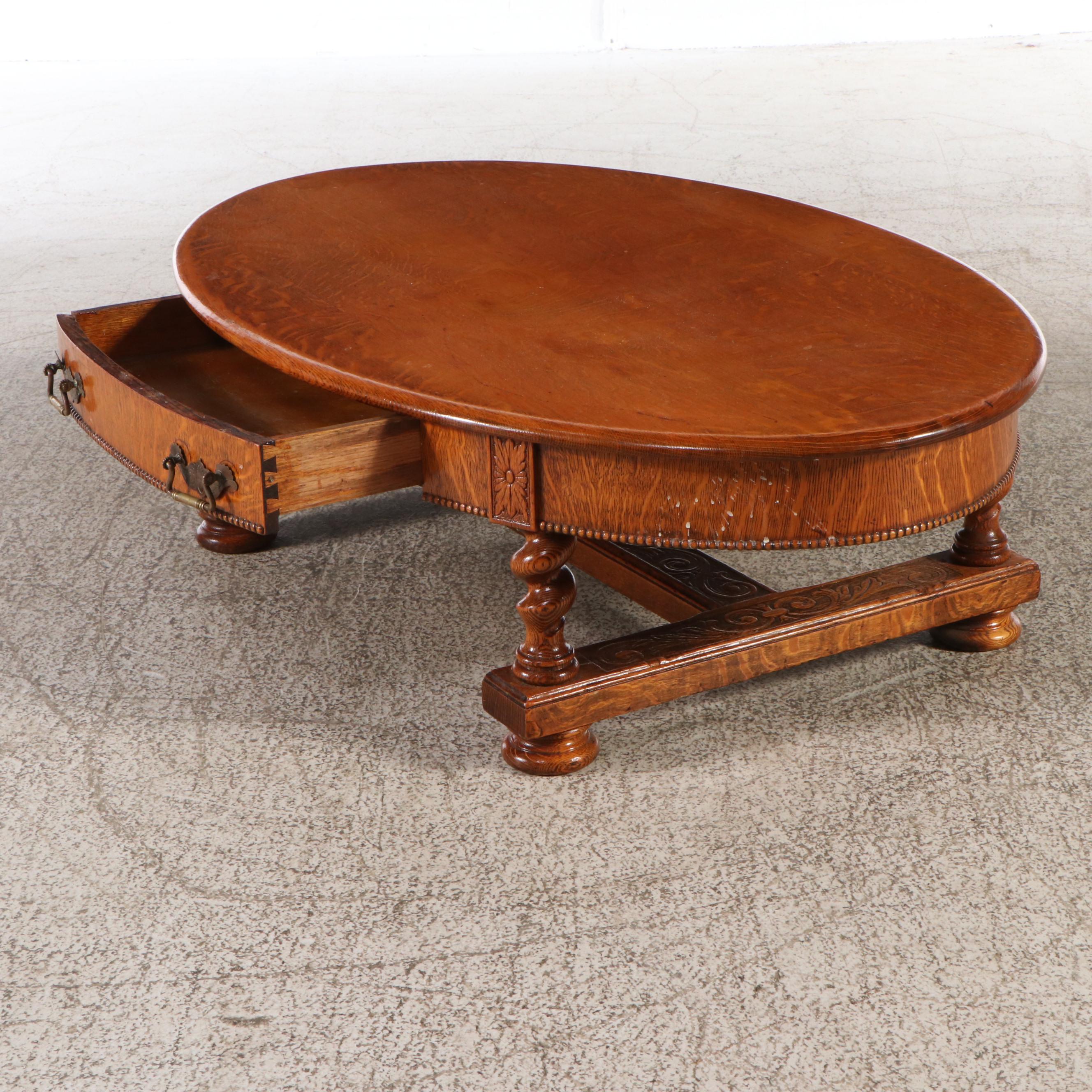 Victorian Quartersawn Oak Coffee Table