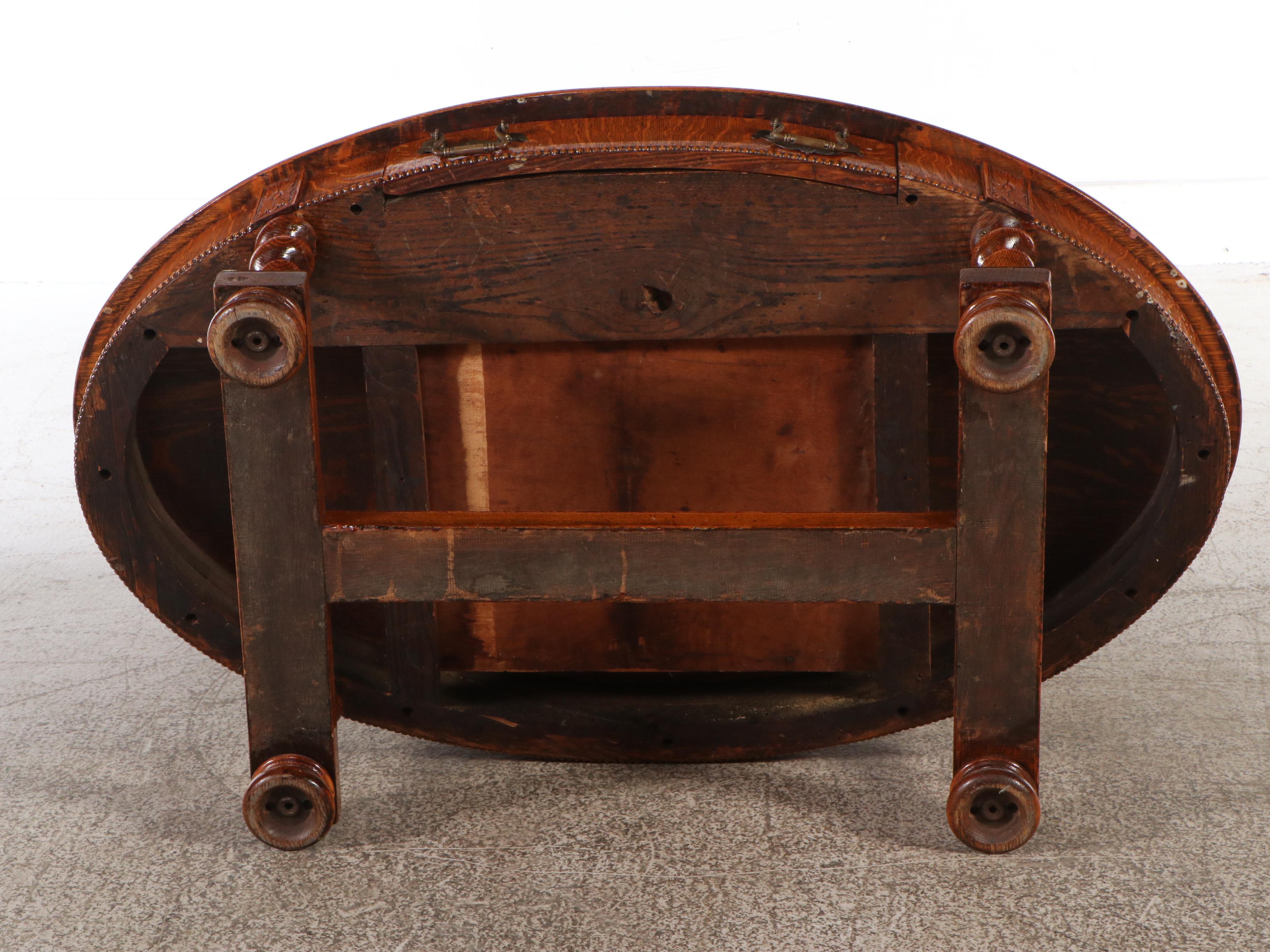 Victorian Quartersawn Oak Coffee Table
