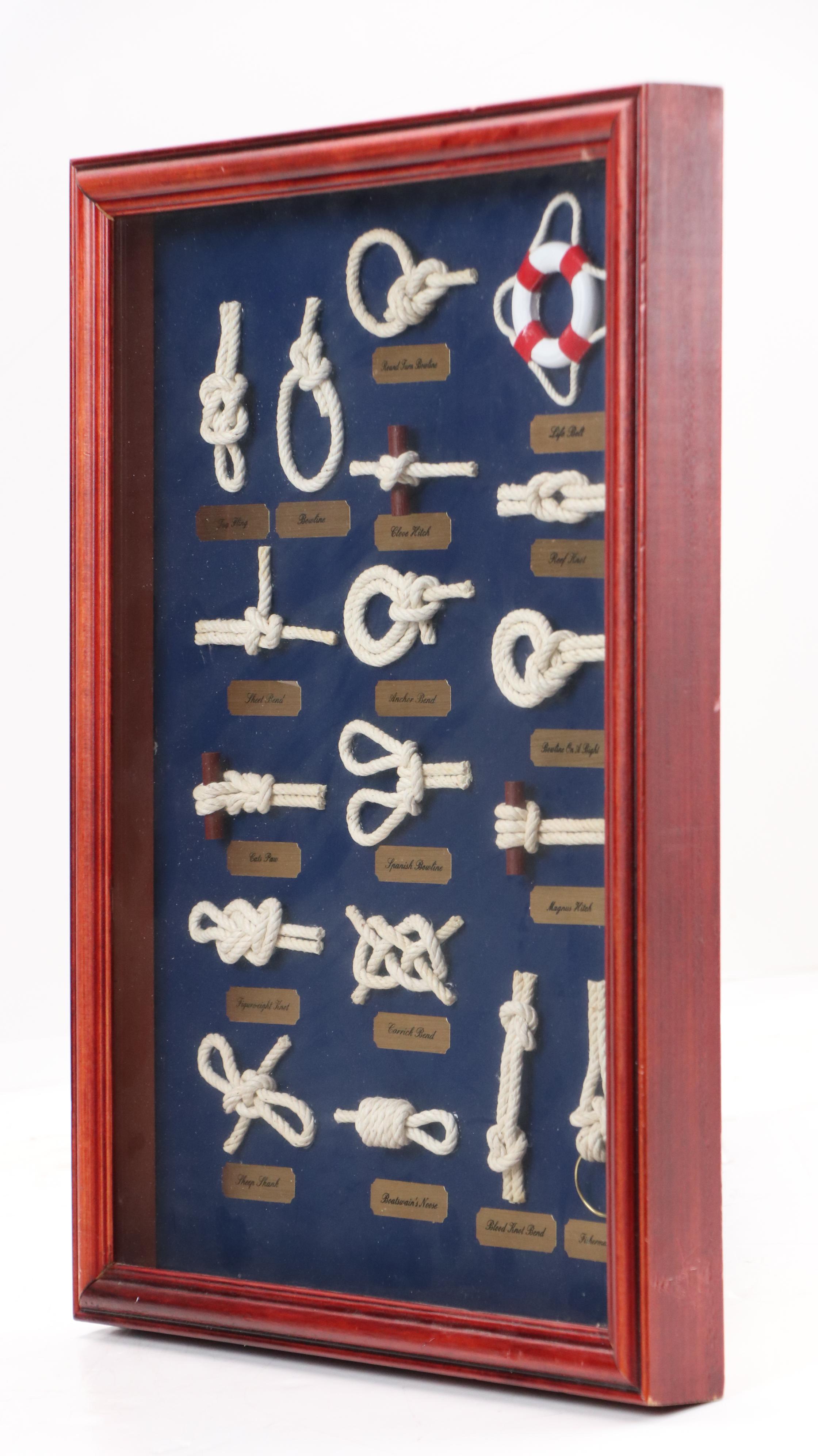 Oil Painting of Seashore with Framed Knot Collection