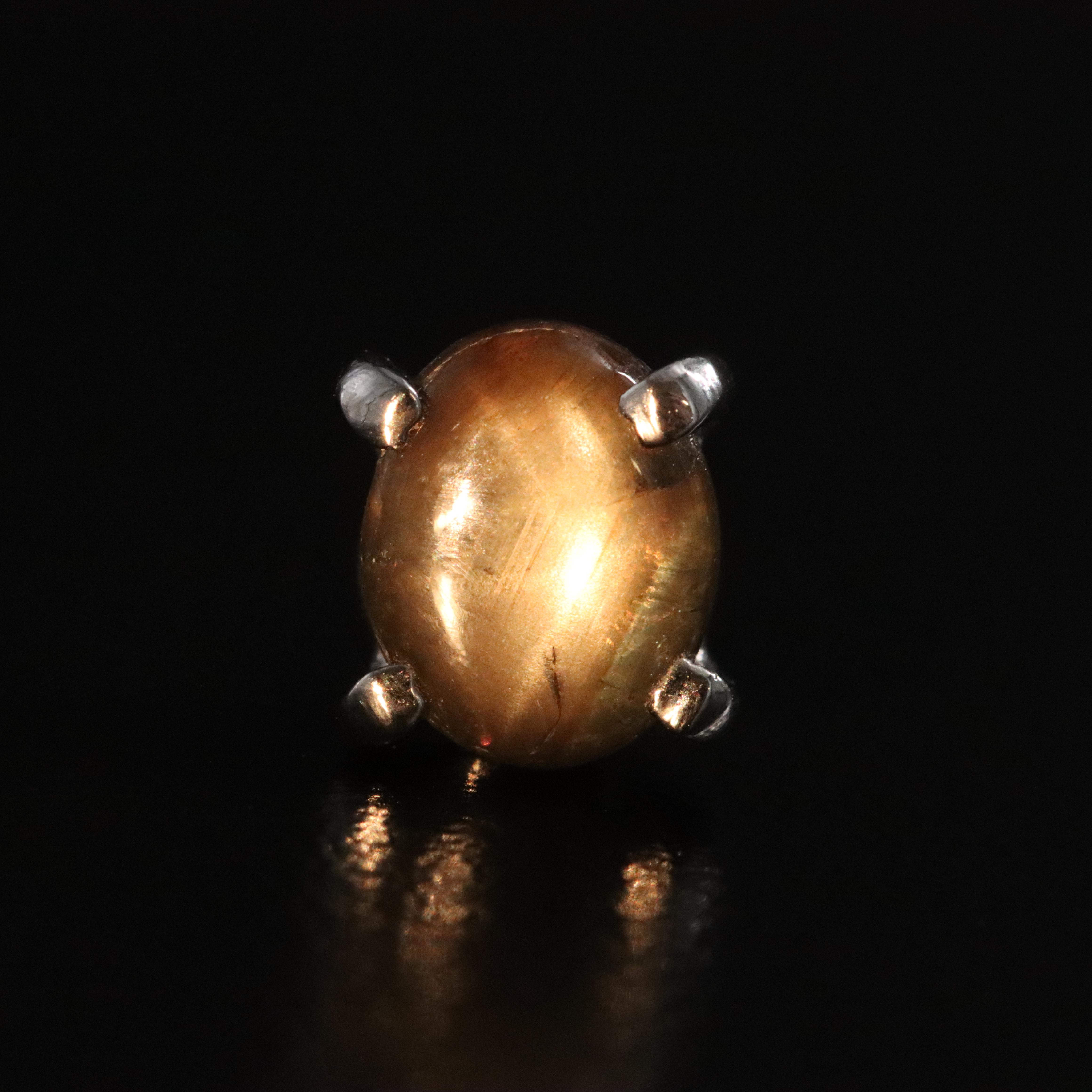 Antique Sterling Component with Star Sapphire Tie Tack