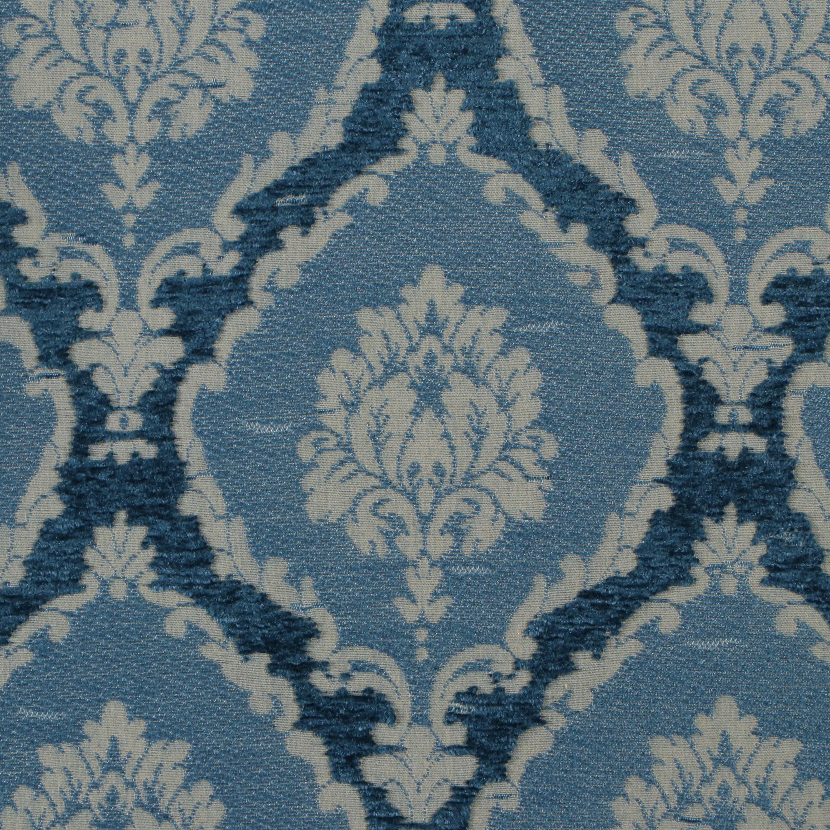 Pair of Queen Anne Style Damask Armchairs