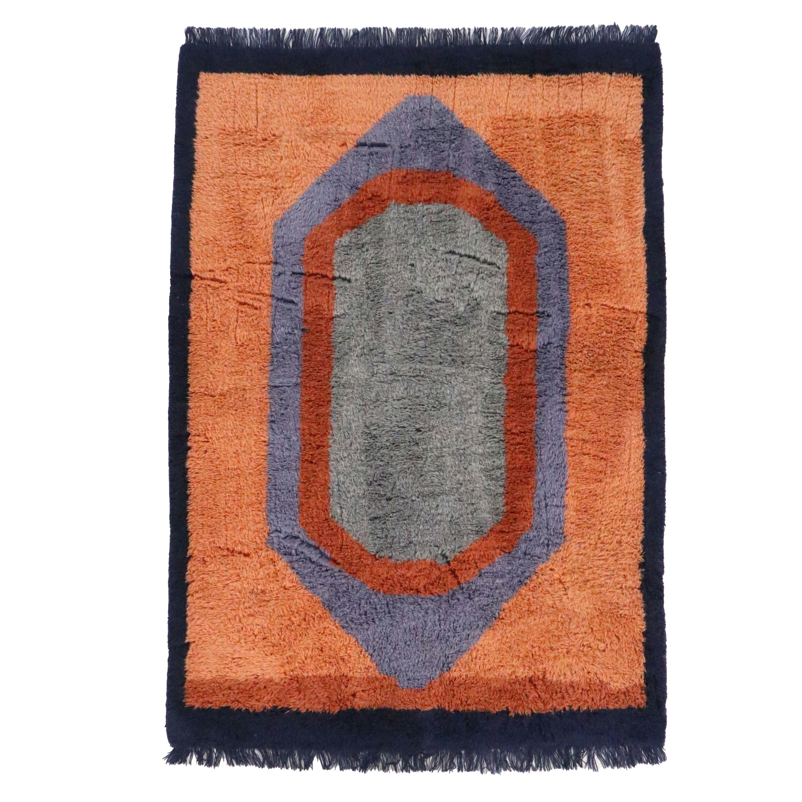 6'2 x 9'7 Hand-Knotted Revival Rugs Indian Contemporary Area Rug