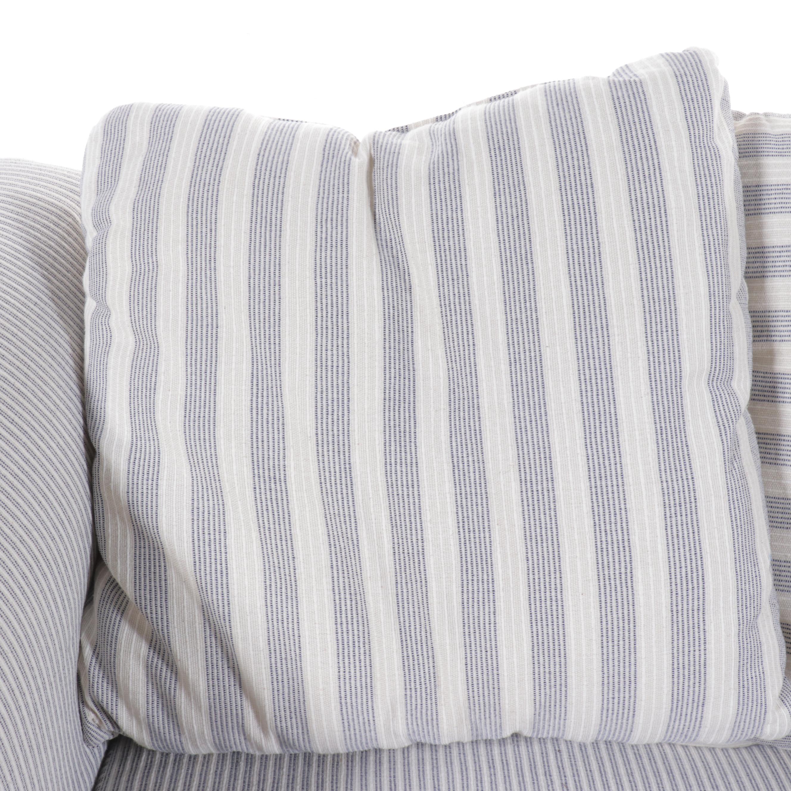 Ellis Home Furnishings Striped Upholstered Sleeper Settee