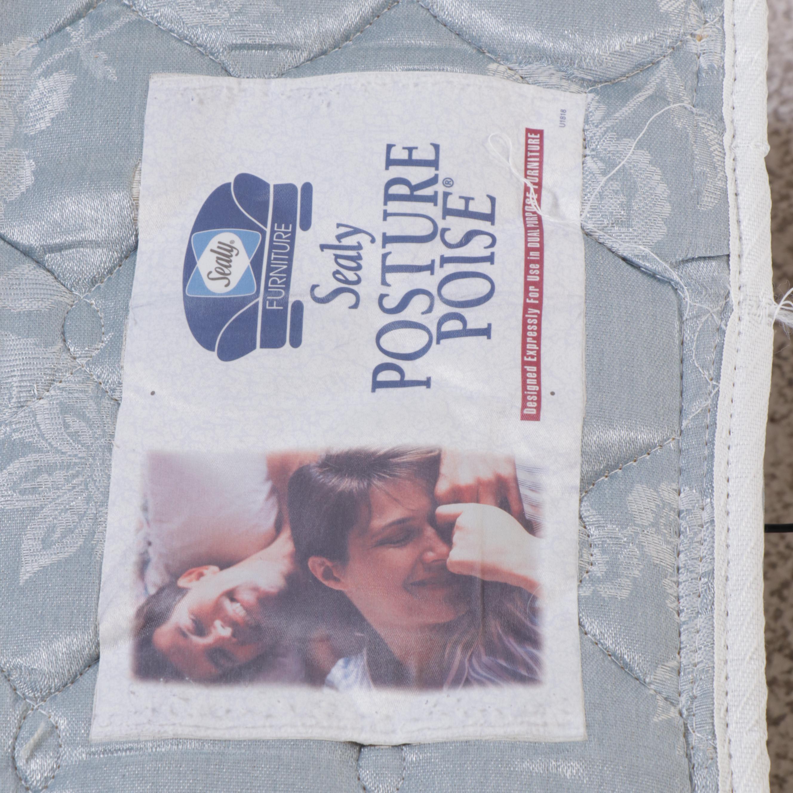 Ellis Home Furnishings Striped Upholstered Sleeper Settee