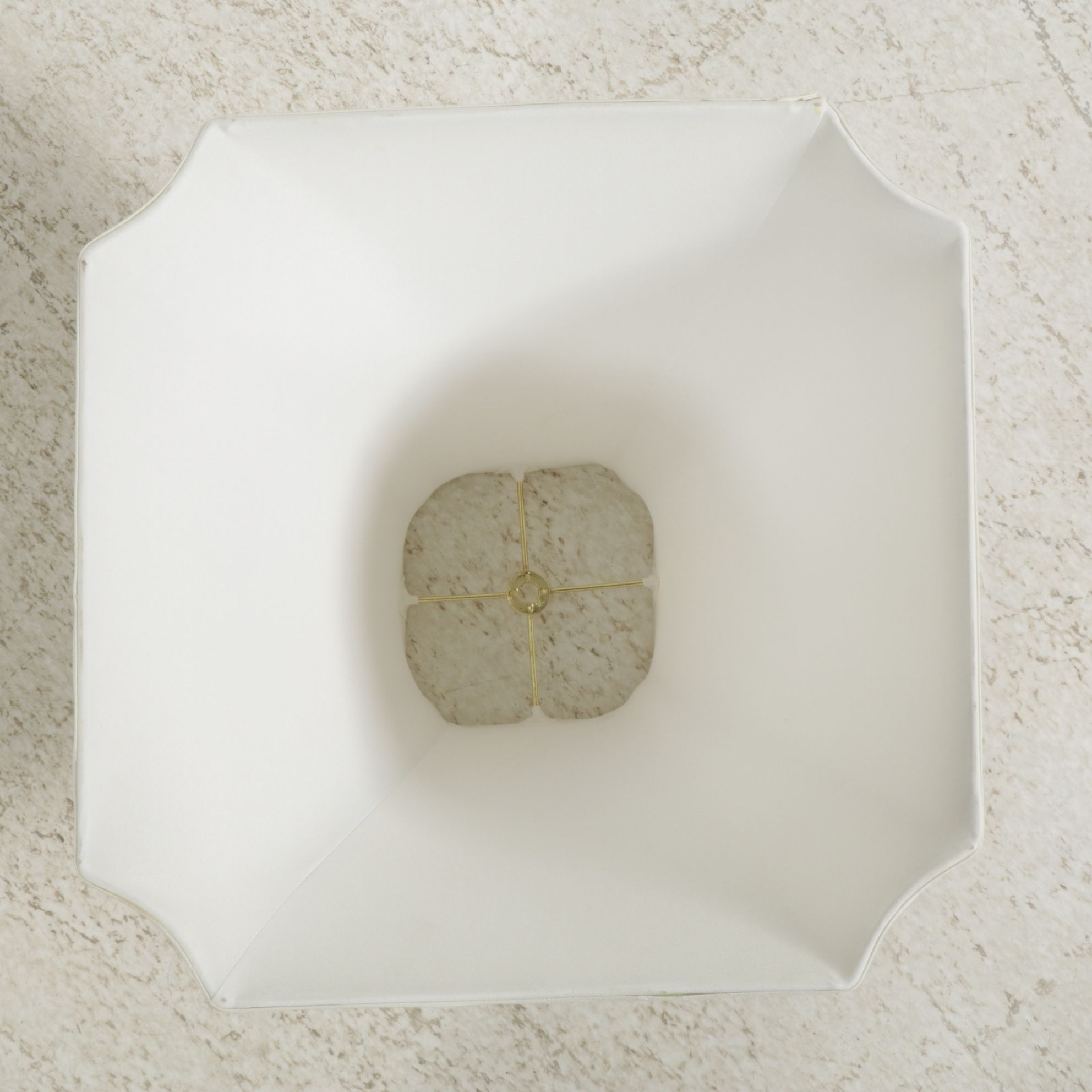 Pair of Etched Glass and Brass Table Lamps with Silk Shades, Late 20th Century