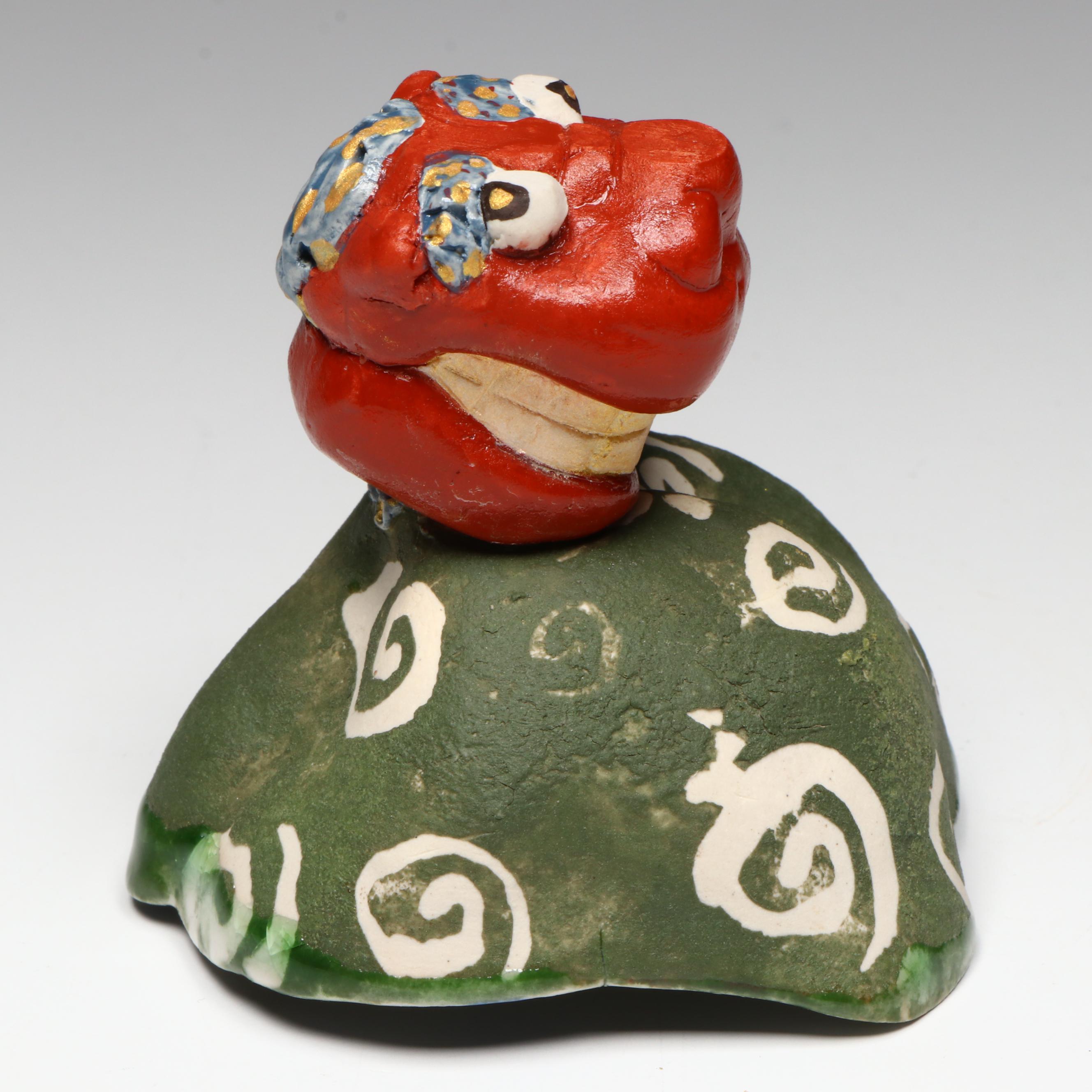 Japanese Novelty Ceramic Sake Bowl