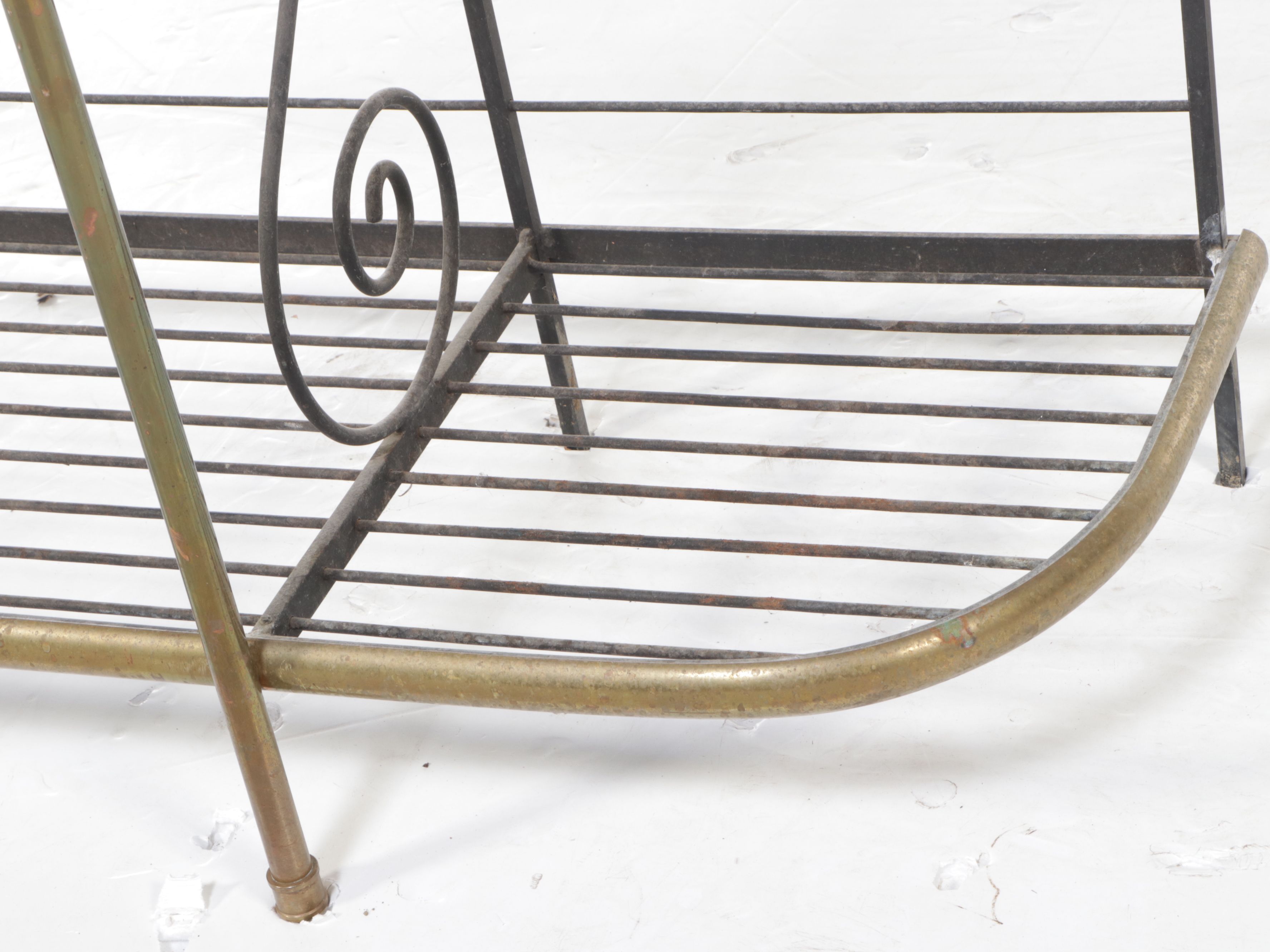 Wrought Metal Étagère Bookcase, Late 20th Century