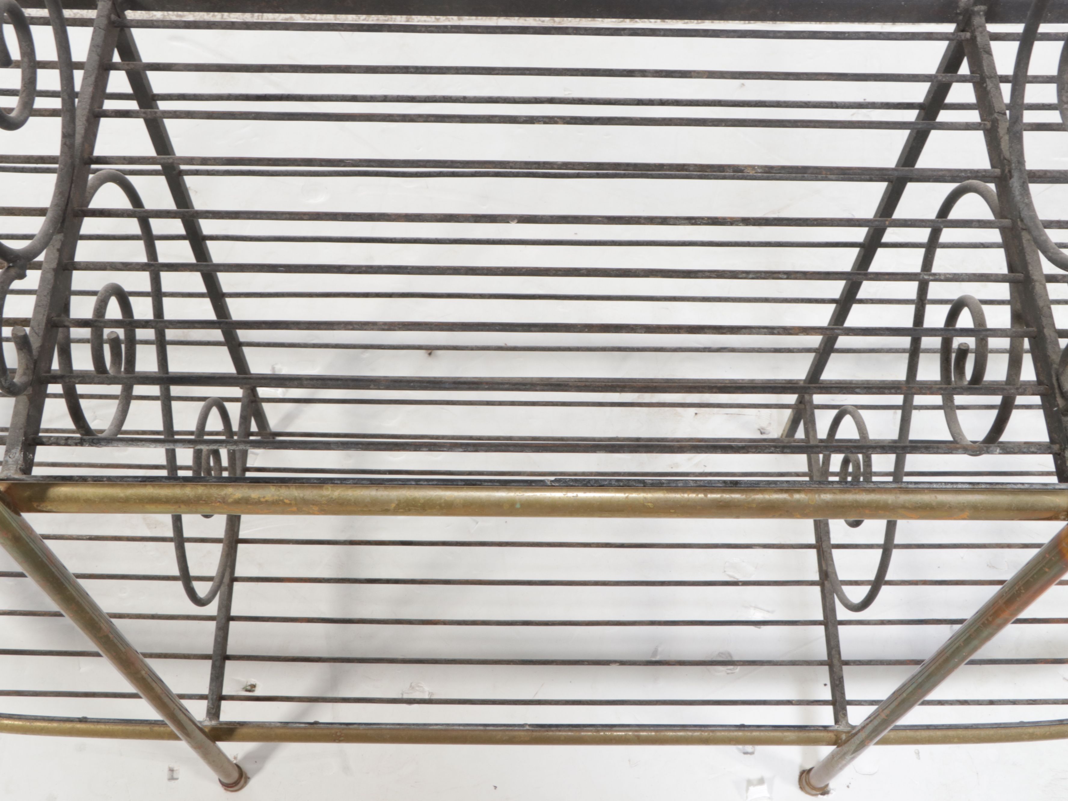 Wrought Metal Étagère Bookcase, Late 20th Century