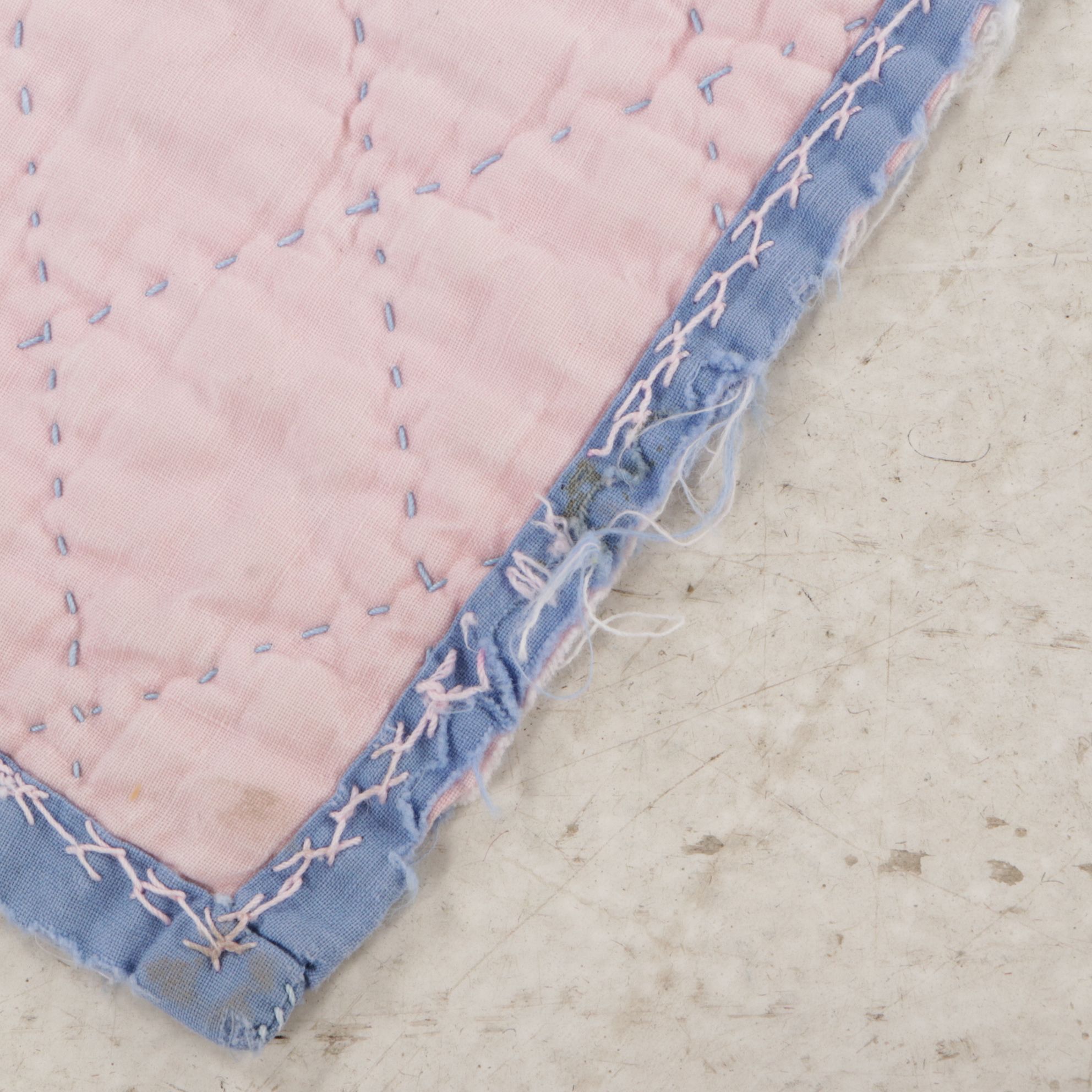 Handmade Quilted Baby Blankets in Hues of Pink, Periwinkle and Floral Creme