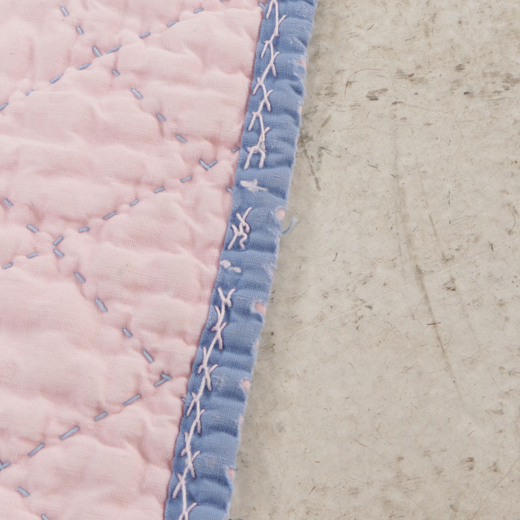 Handmade Quilted Baby Blankets in Hues of Pink, Periwinkle and Floral Creme