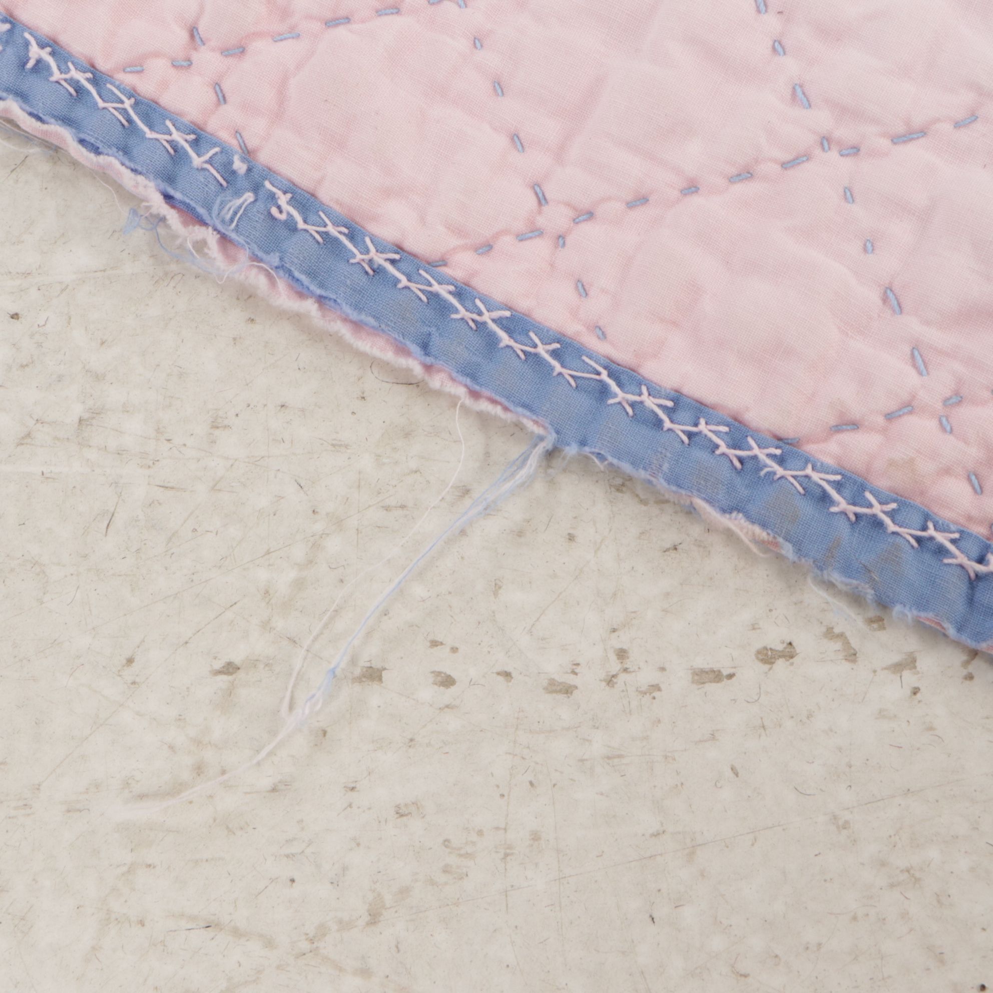 Handmade Quilted Baby Blankets in Hues of Pink, Periwinkle and Floral Creme