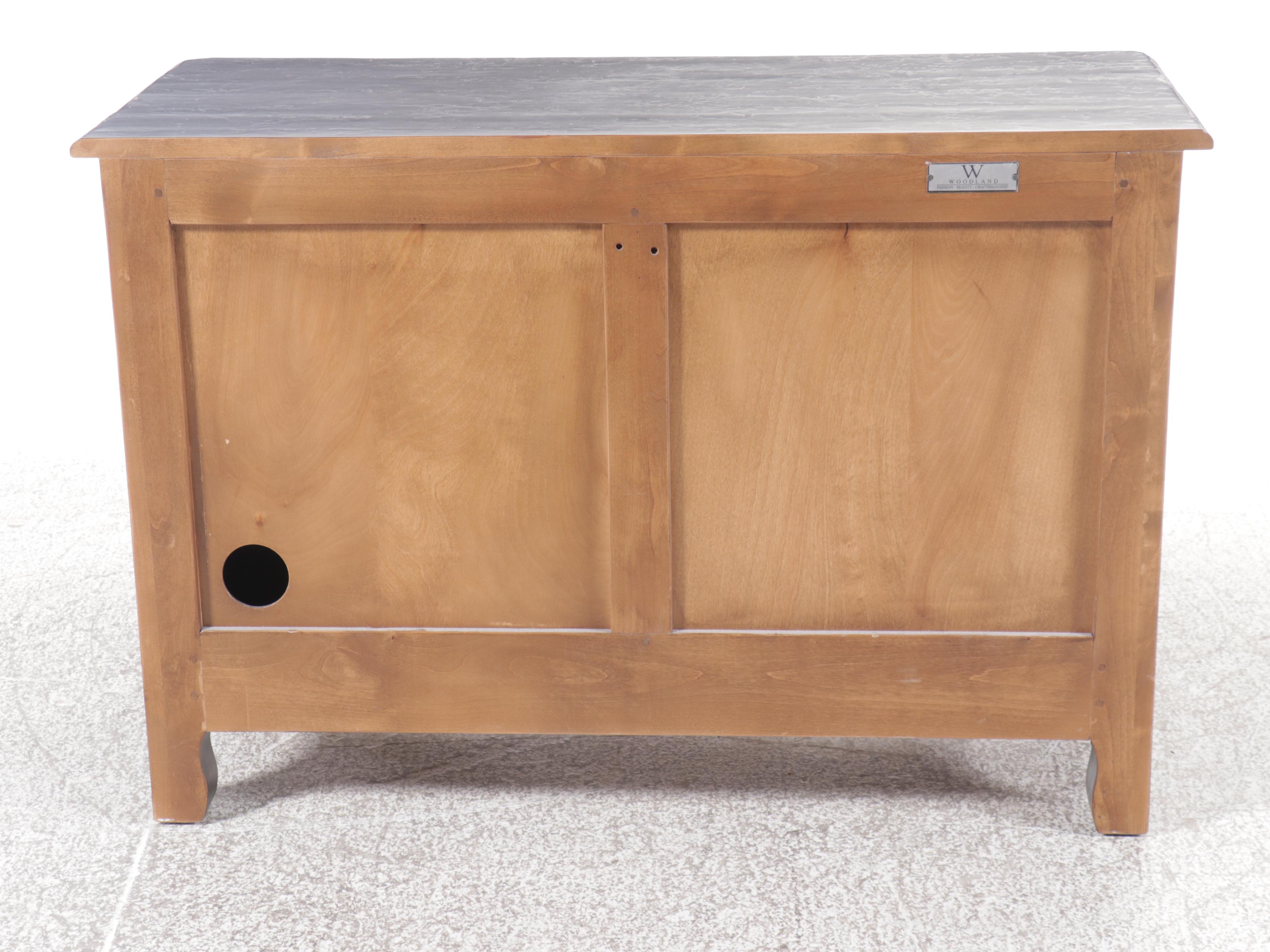 Woodland French Provincial Style Painted Wood Sideboard