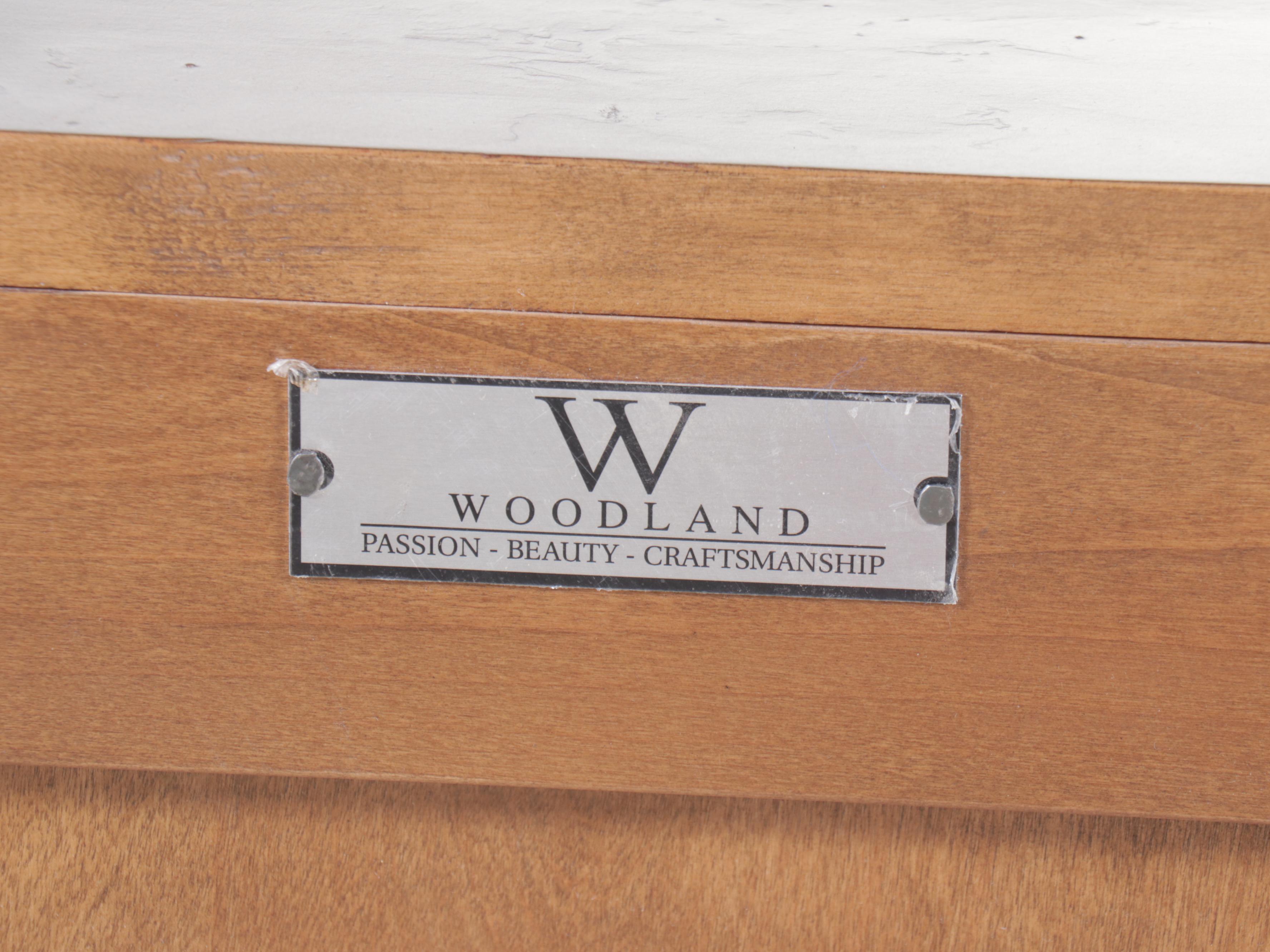 Woodland French Provincial Style Painted Wood Sideboard