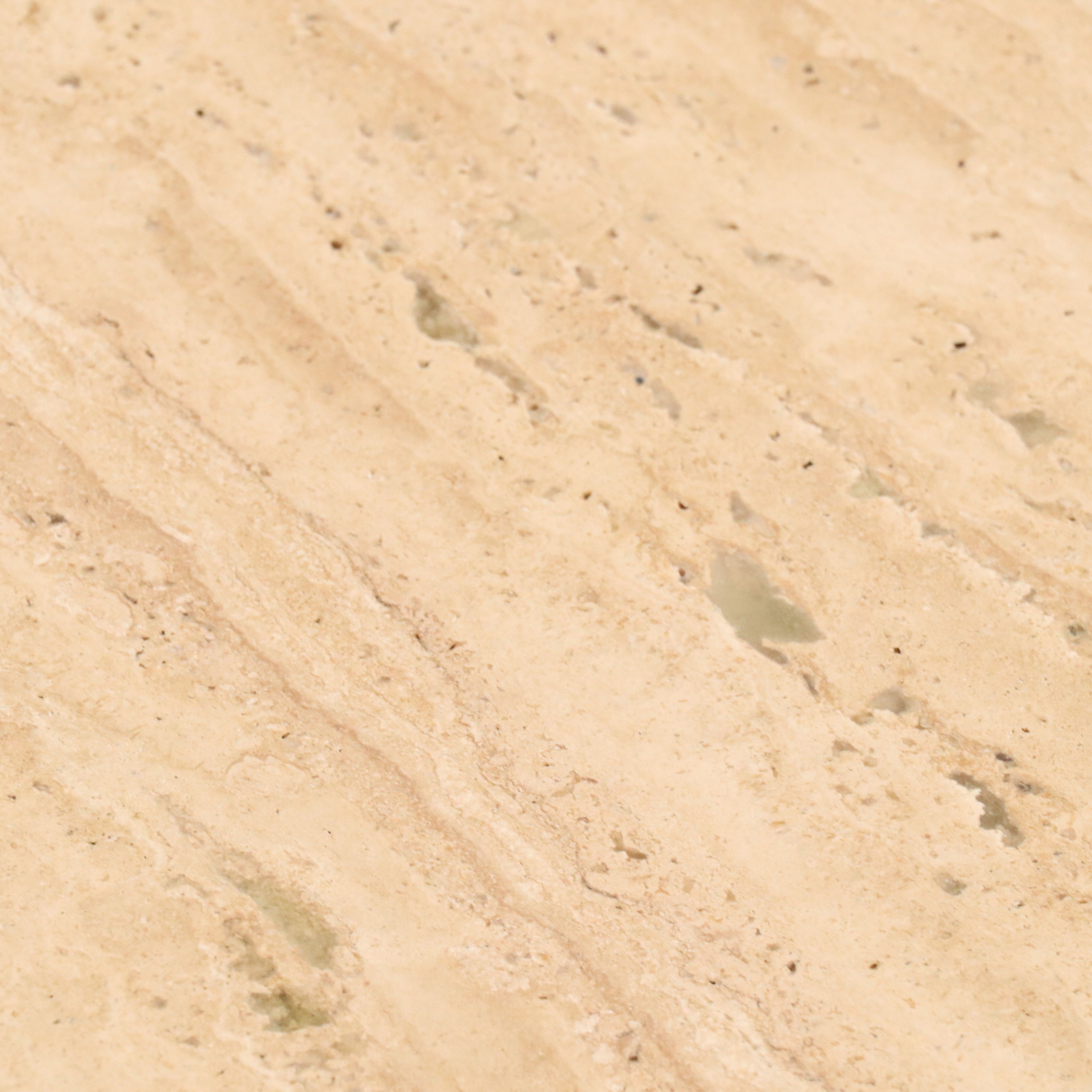 Pair of Modern Geometric Wooden Nightstands with Marble Tops