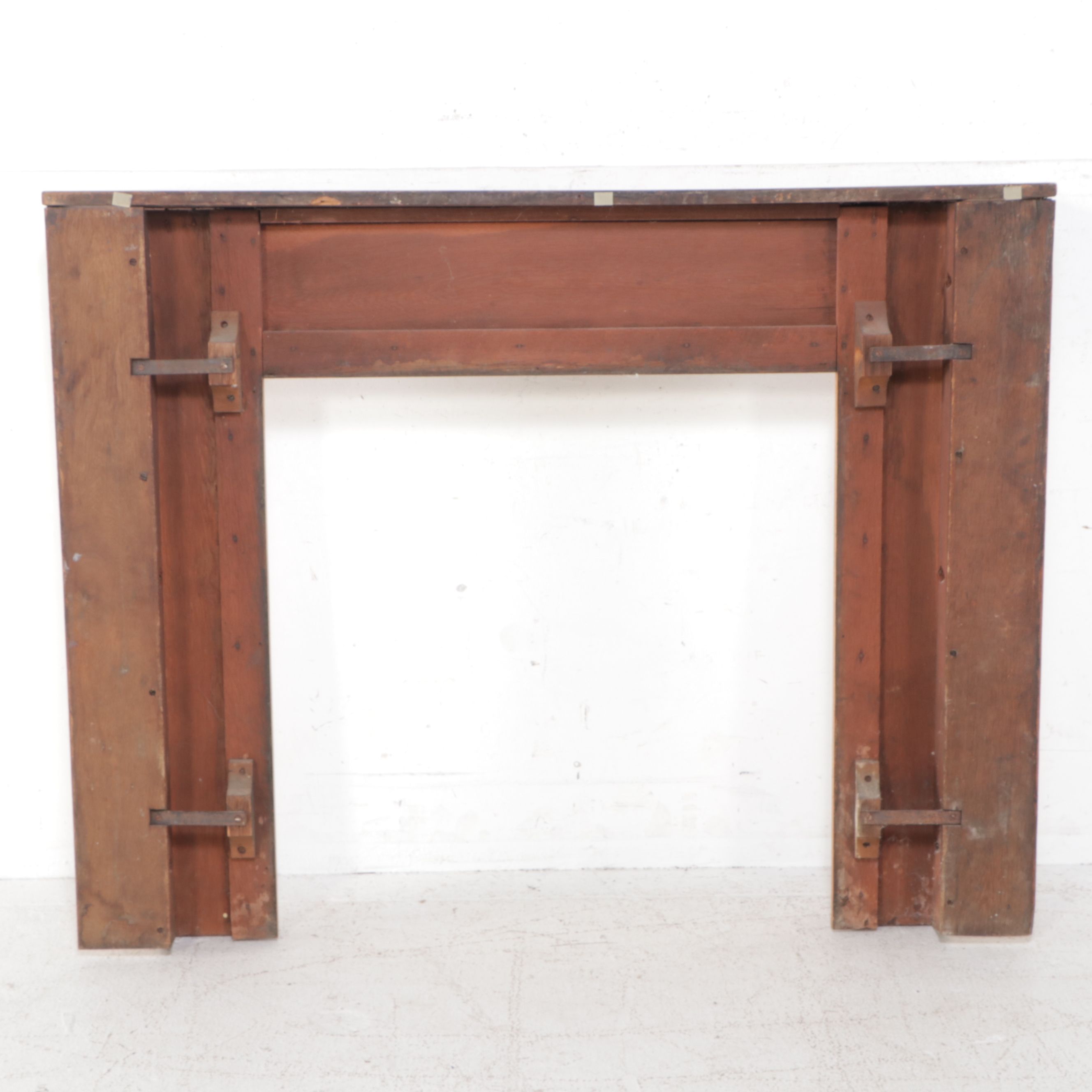 Craftsman Oak Fireplace Mantel, Early 20th Century