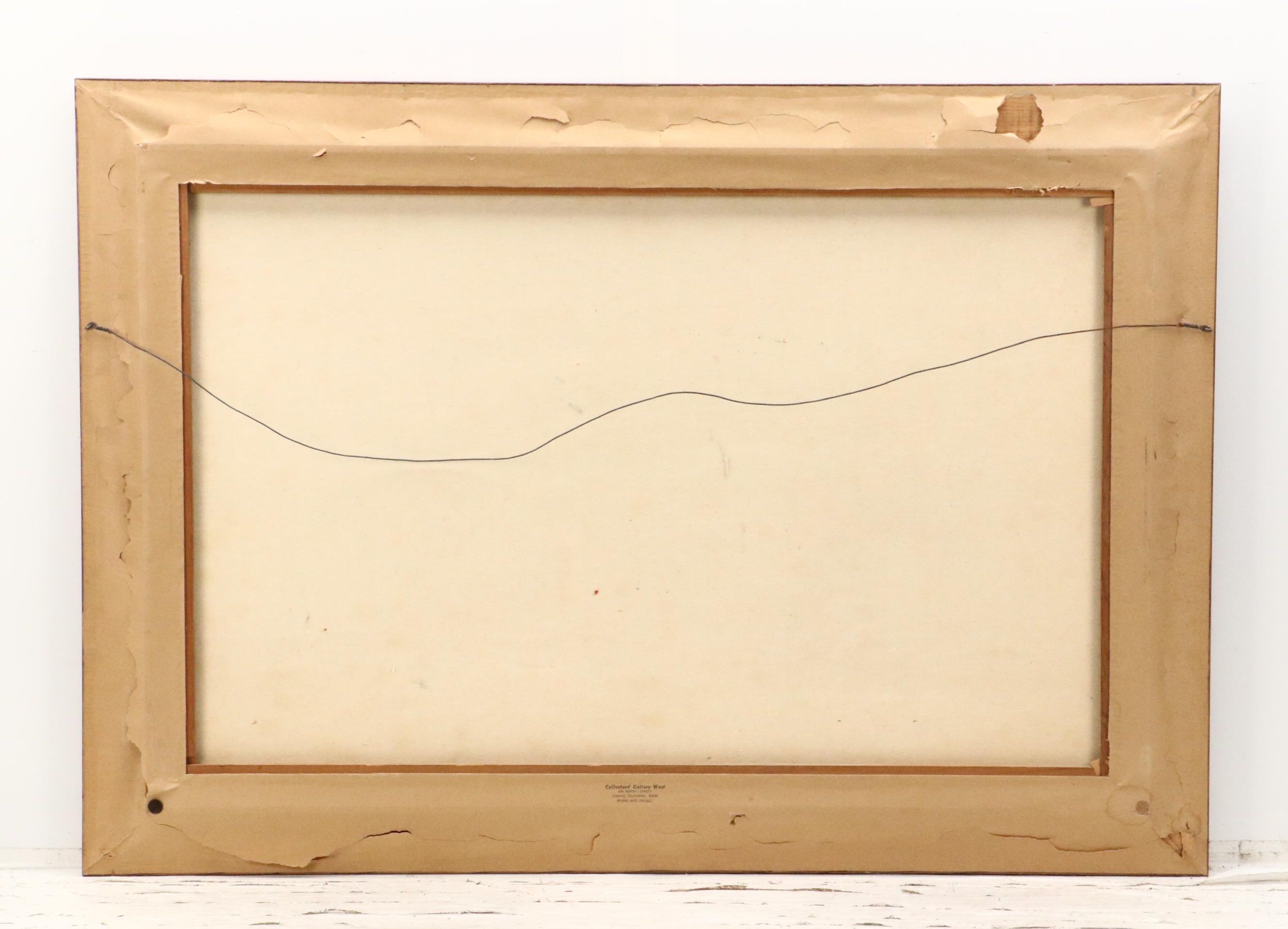 Oil Painting of Sailing Ship, Mid-20th Century