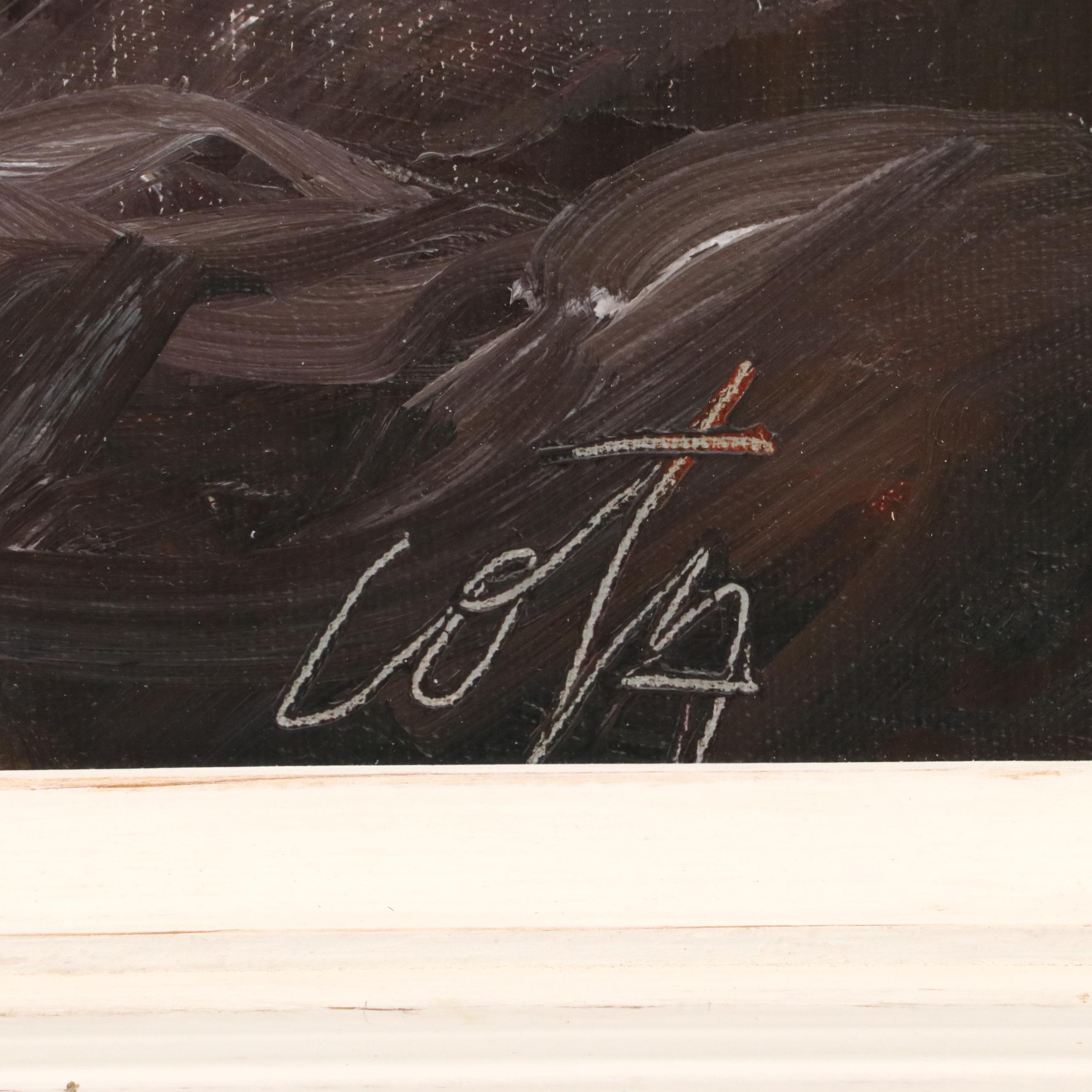 Joseph K. Cota Seascape Oil Painting. Mid to Late 20th Century