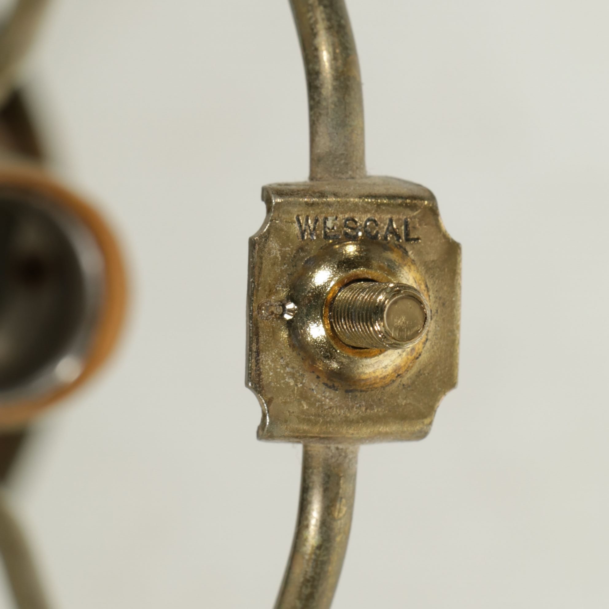 Pair of Brass Baluster Candlestick Table Lamps with Ruffled Shades