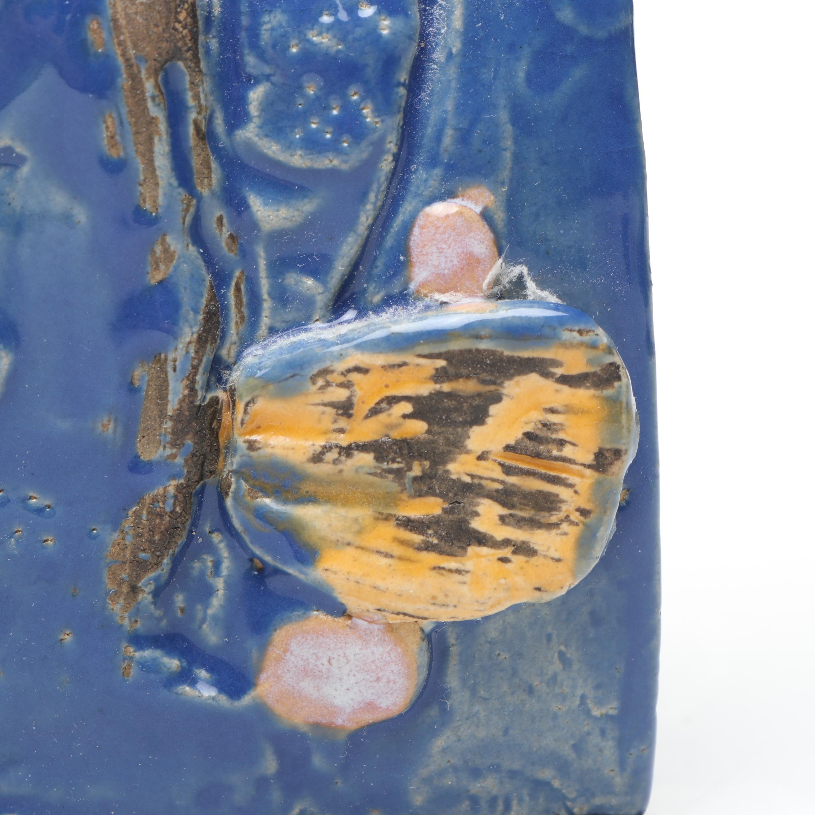 Blue and Yellow Ceramic Fish Bookends