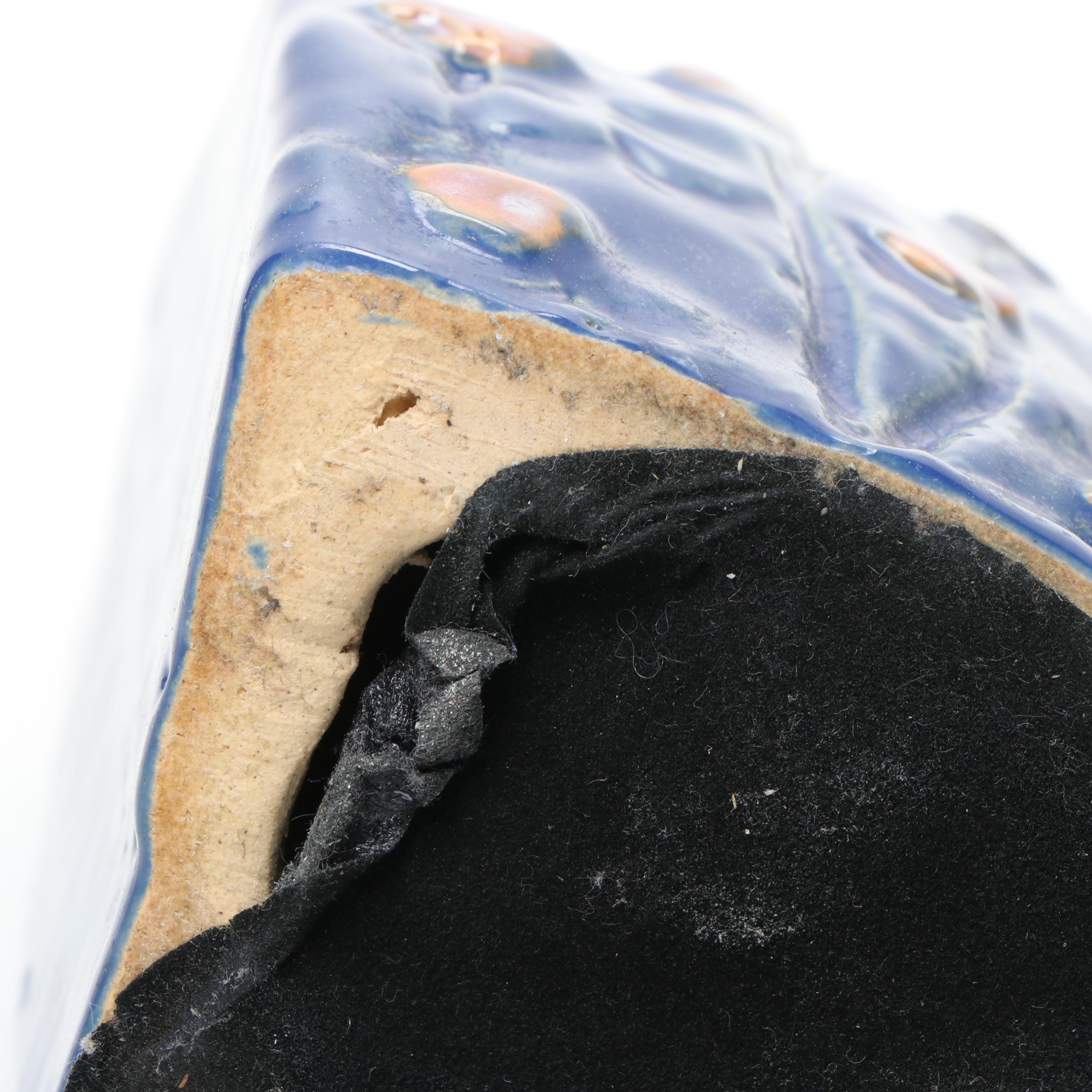 Blue and Yellow Ceramic Fish Bookends