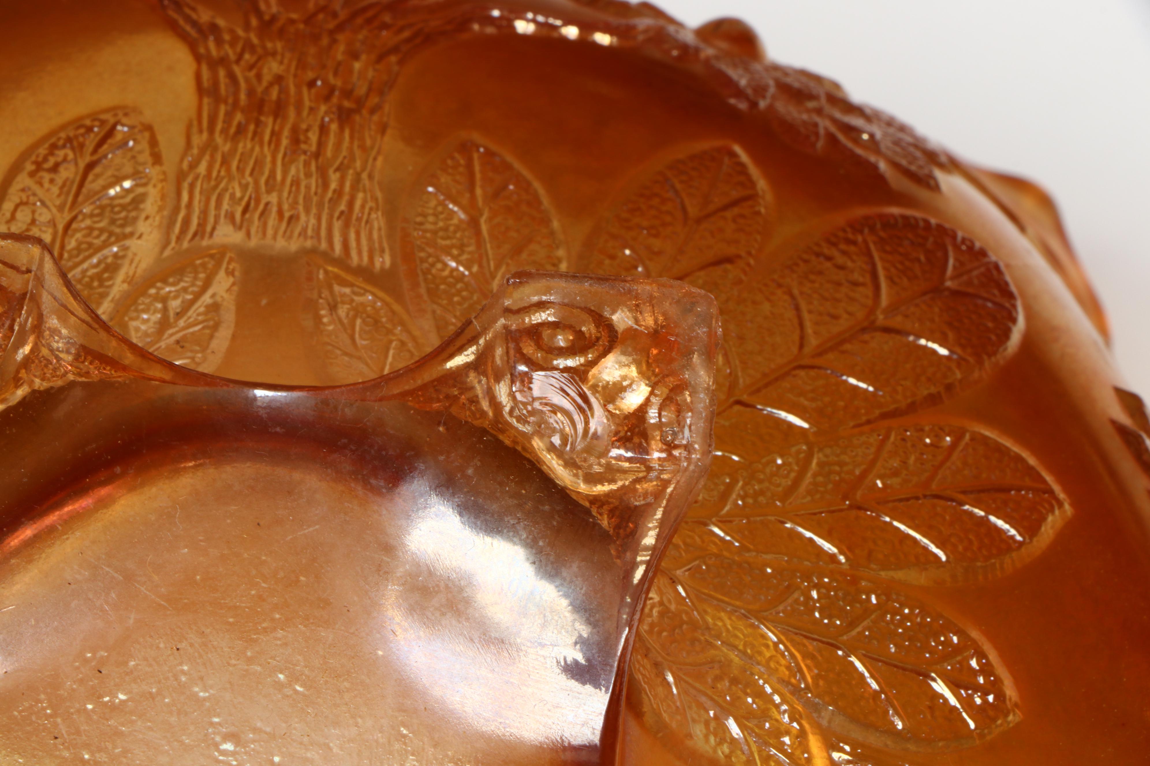 Dugan "Windflower Marigold" Dishes with Other Carnival Glass Footed Bowls