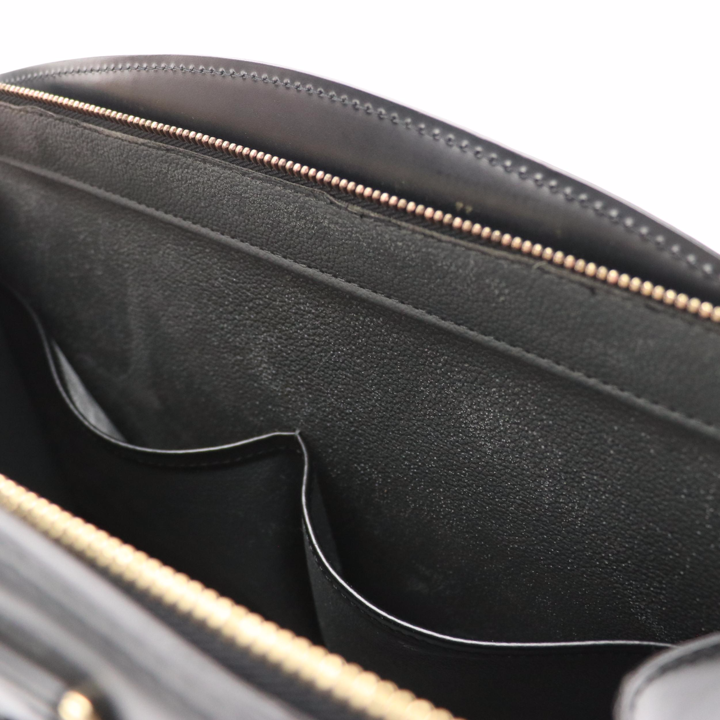 Louis Vuitton Riviera Handbag in Black Epi and Smooth Leather