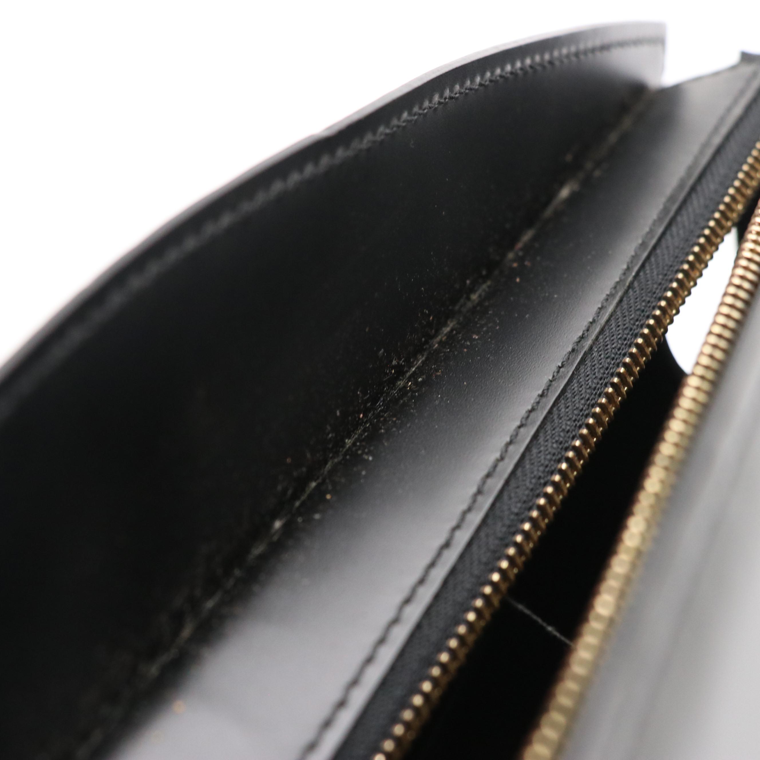 Louis Vuitton Riviera Handbag in Black Epi and Smooth Leather