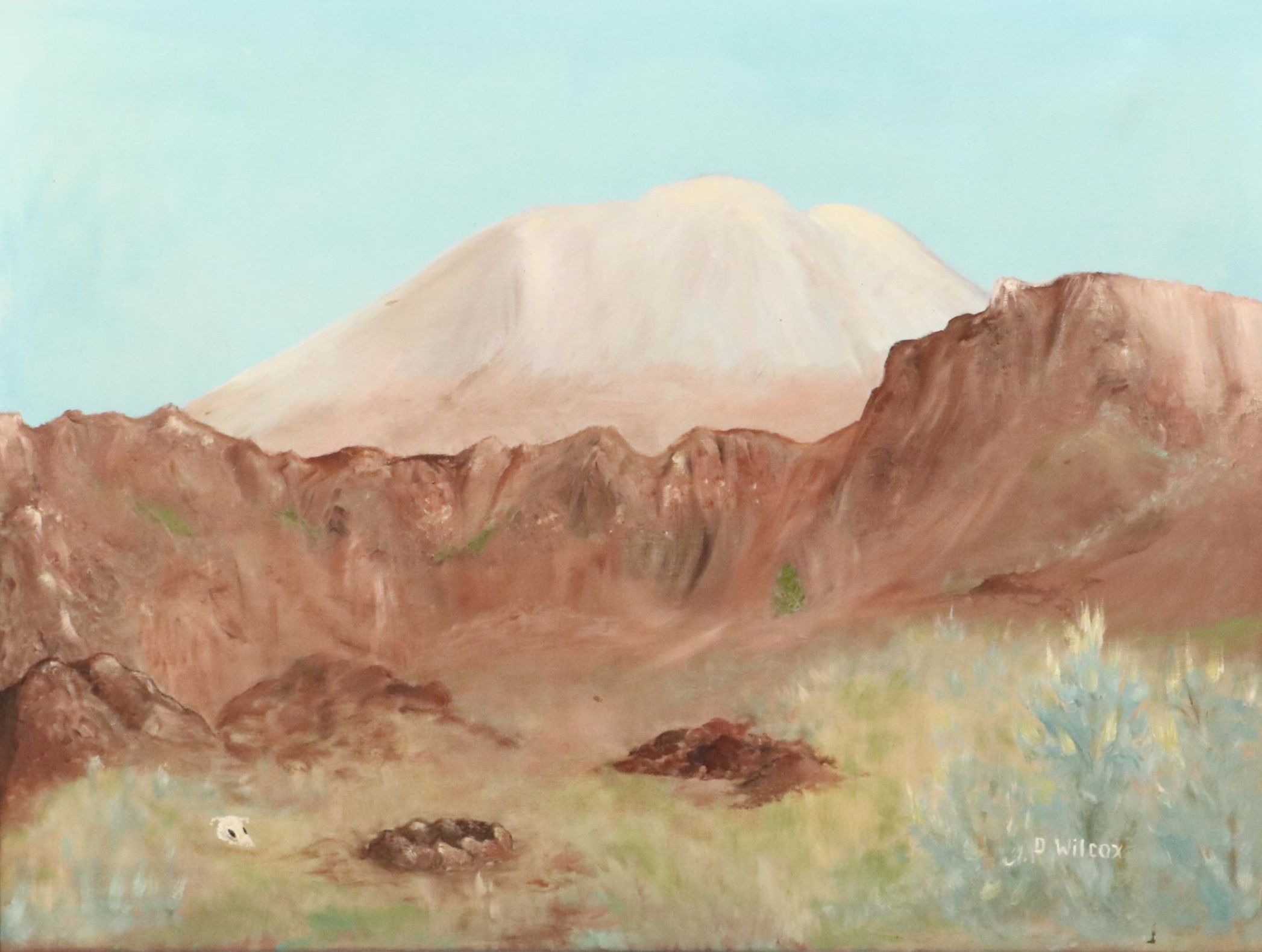 D. Wilcox Western American Landscape Oil Painting