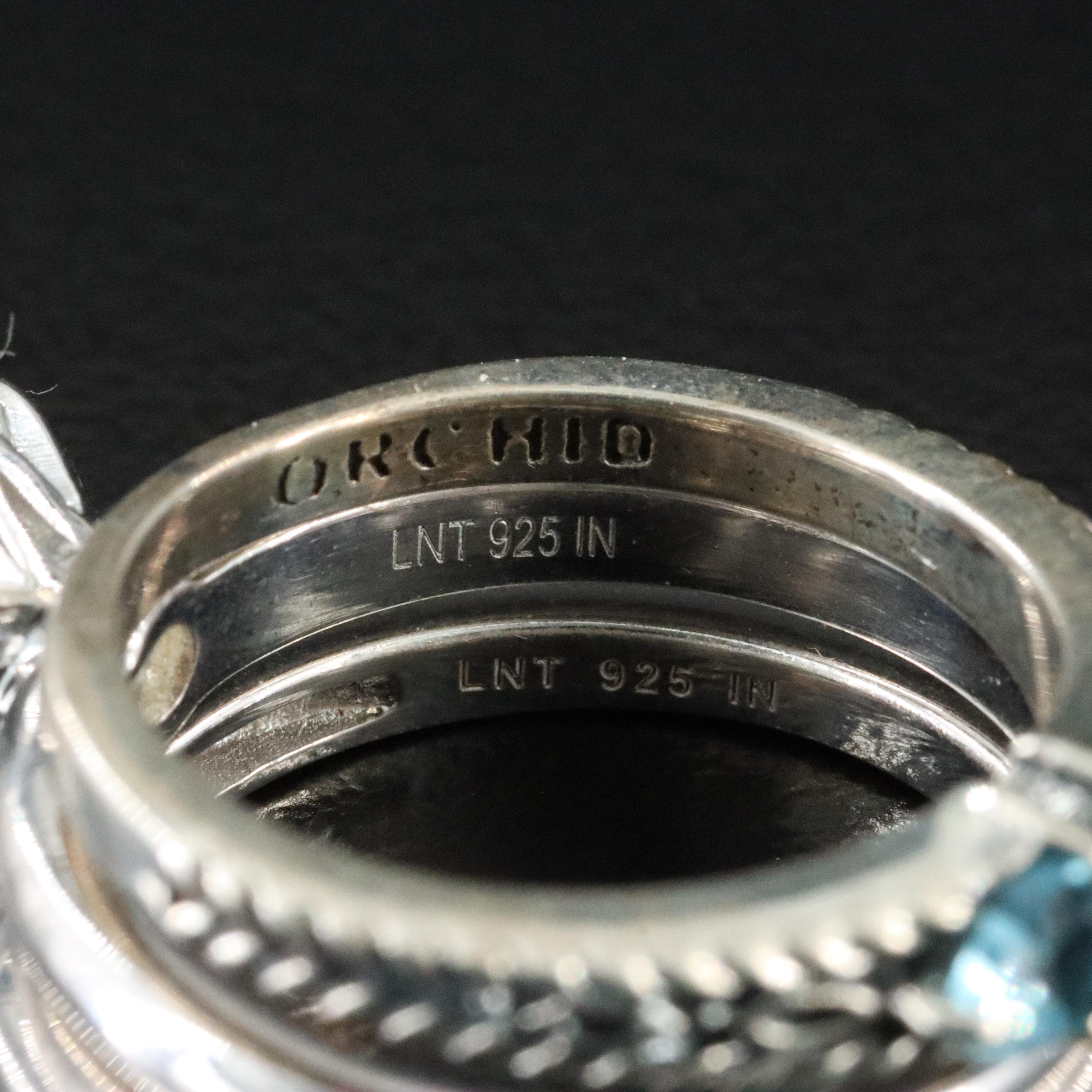 Topaz, CZ and Diamonds Featured in Sterling Ring Selection