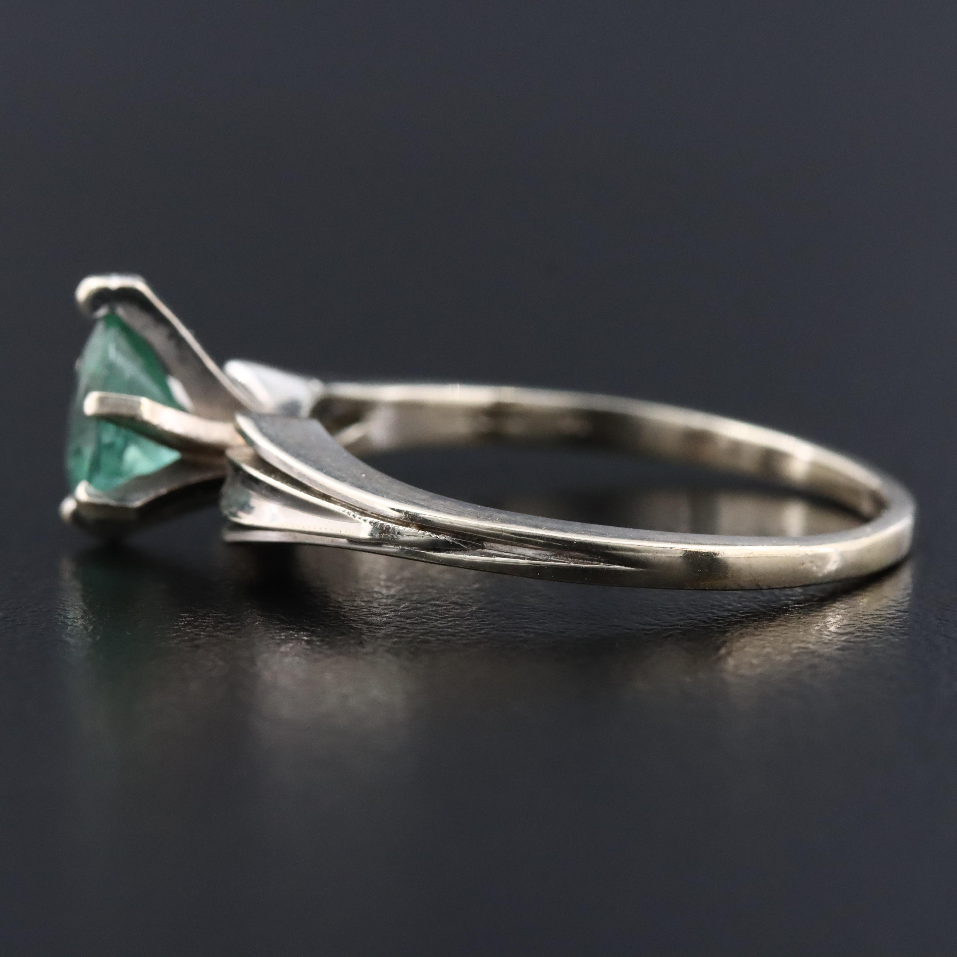 14K Tourmaline Solitaire Ring