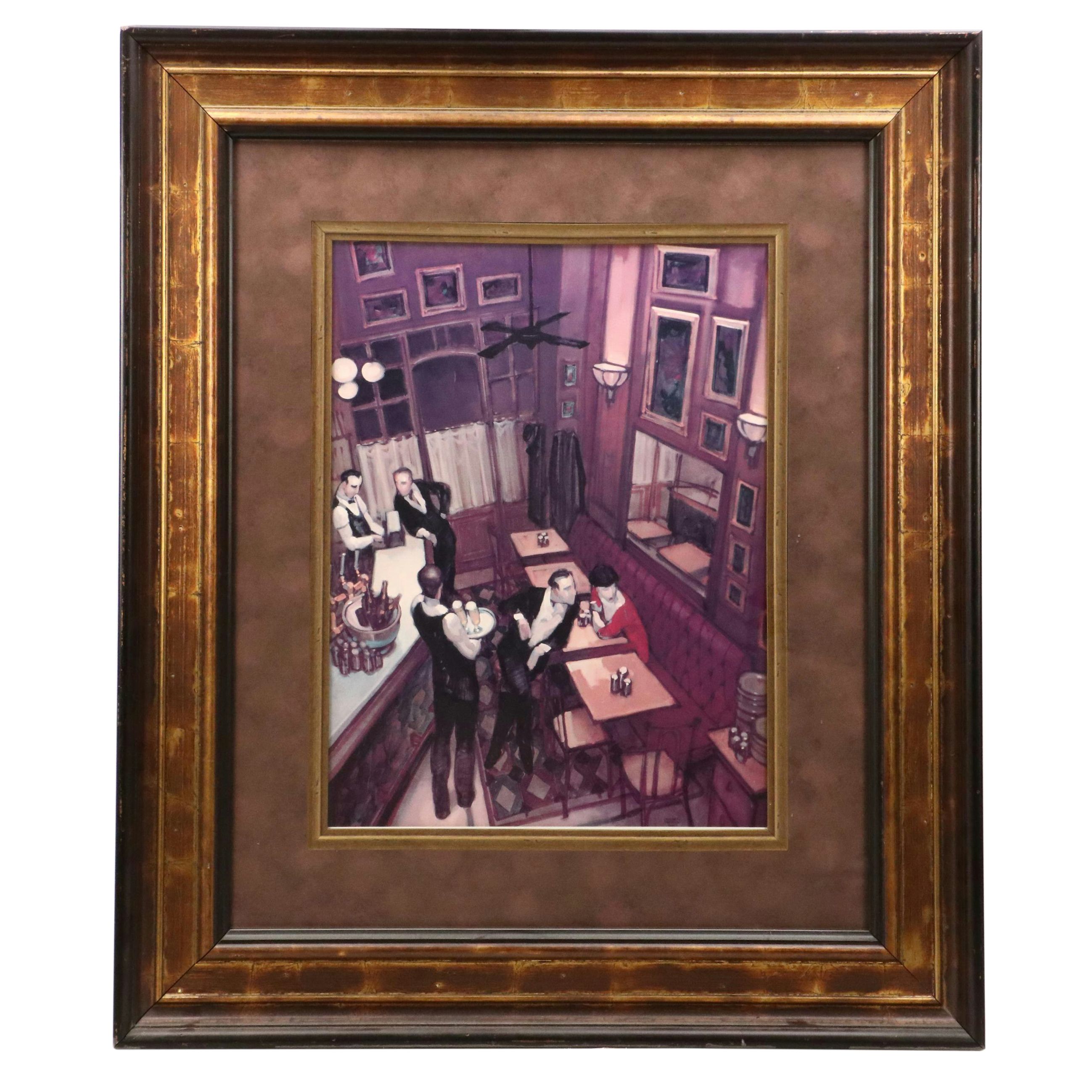 Offset Lithograph After Juarez Machado "Bistro"