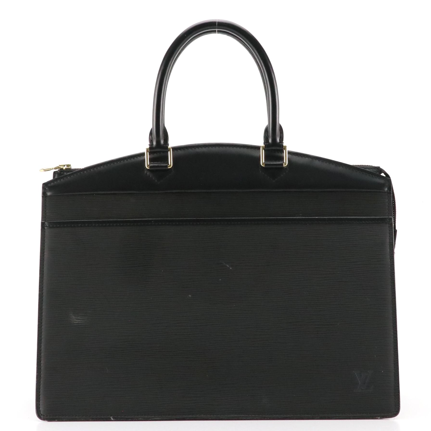 Louis Vuitton Riviera Handbag in Black Epi and Smooth Leather