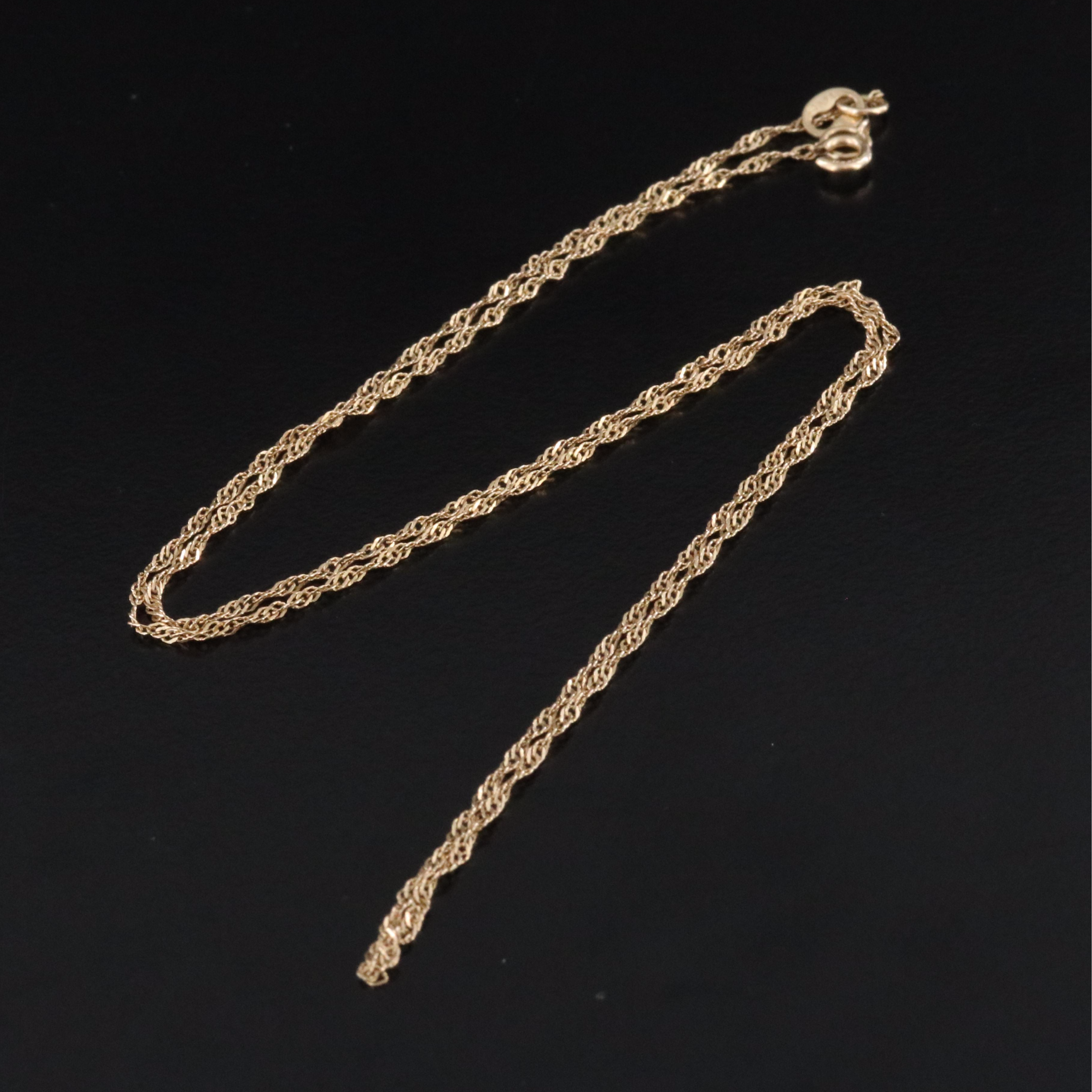 14K Singapore Chain Necklace