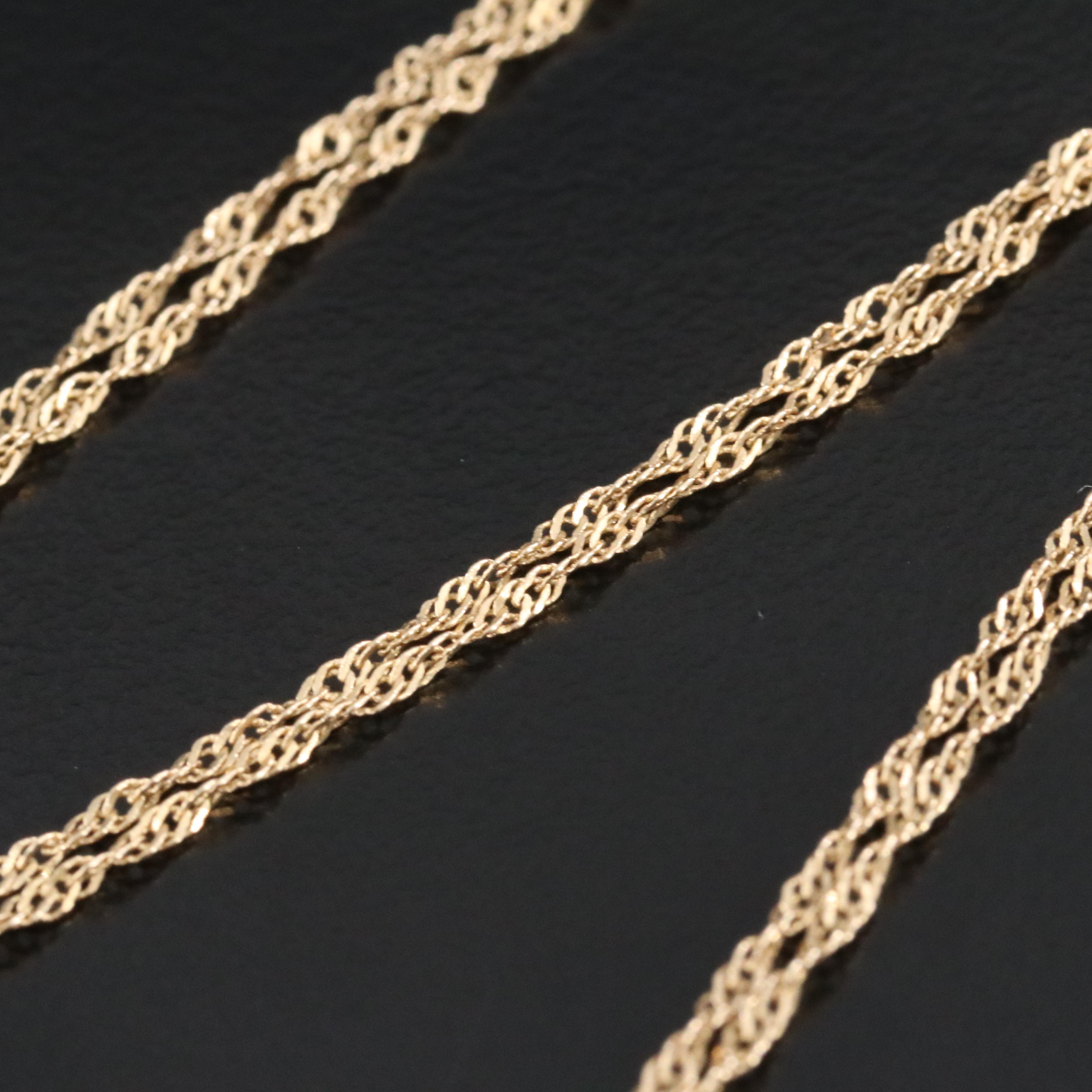 14K Singapore Chain Necklace