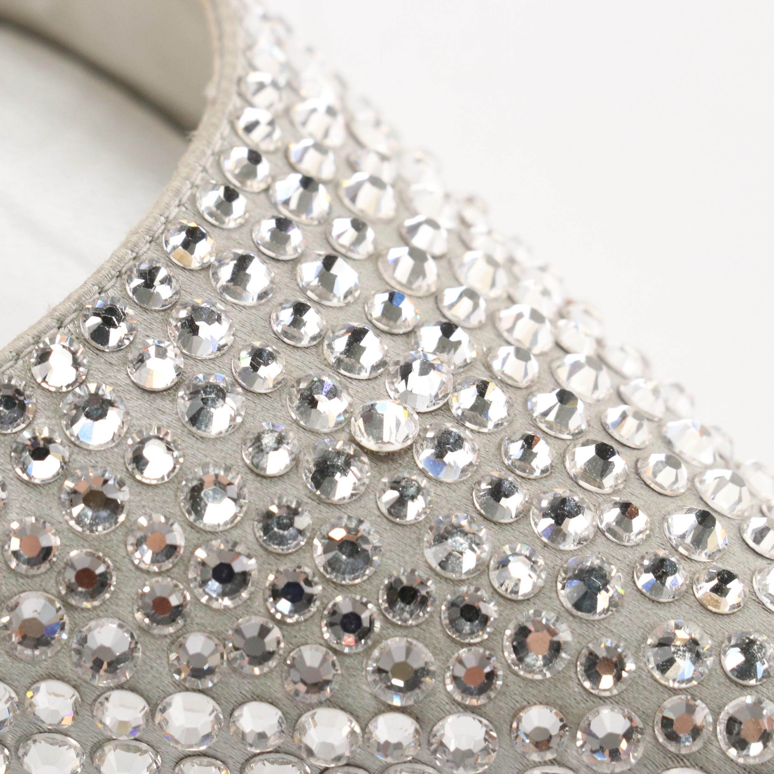 Malono Blahnik Rhinestone Embellished Pointed-Toe Slingbacks