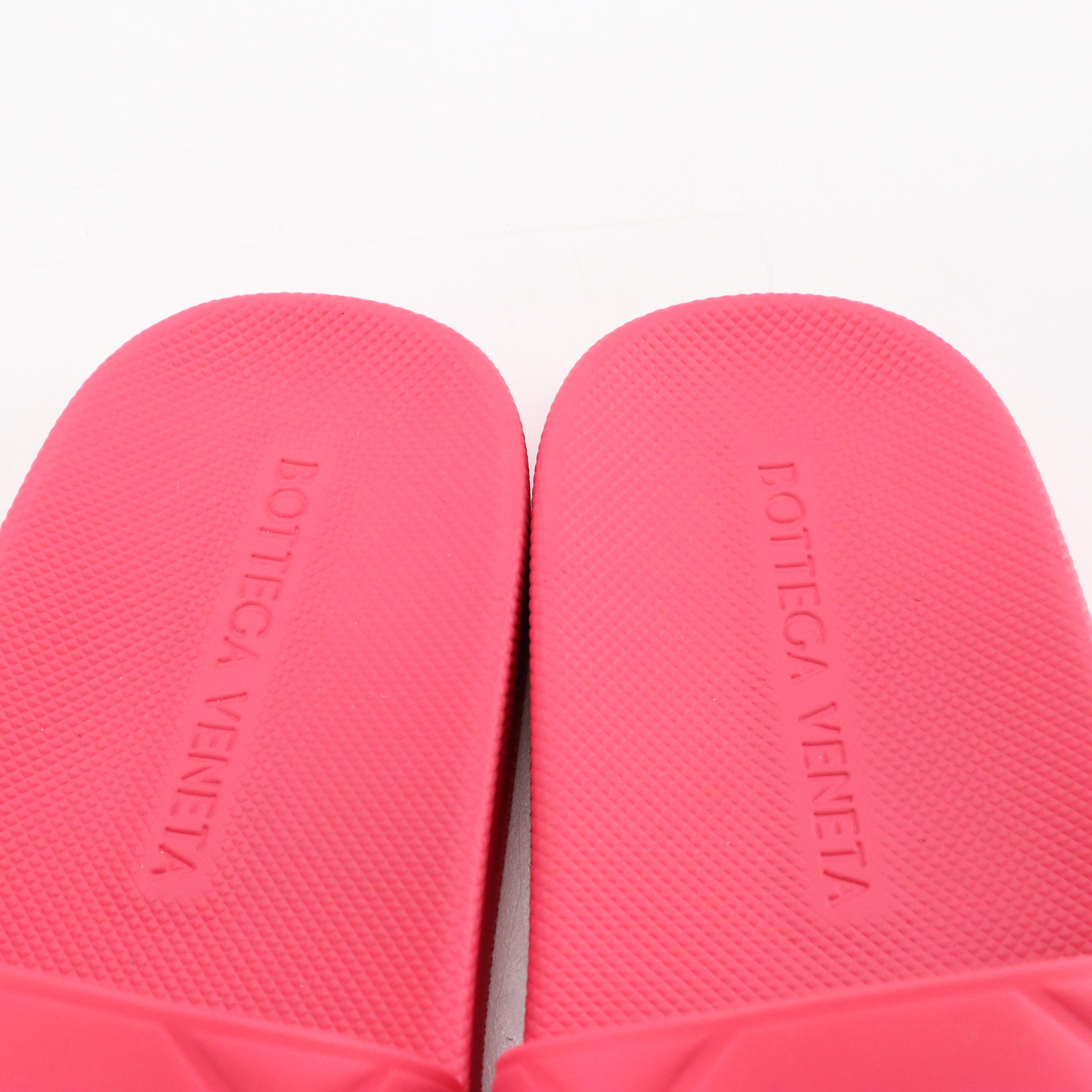 Bottega Veneta Pink Quilted Rubber Slides