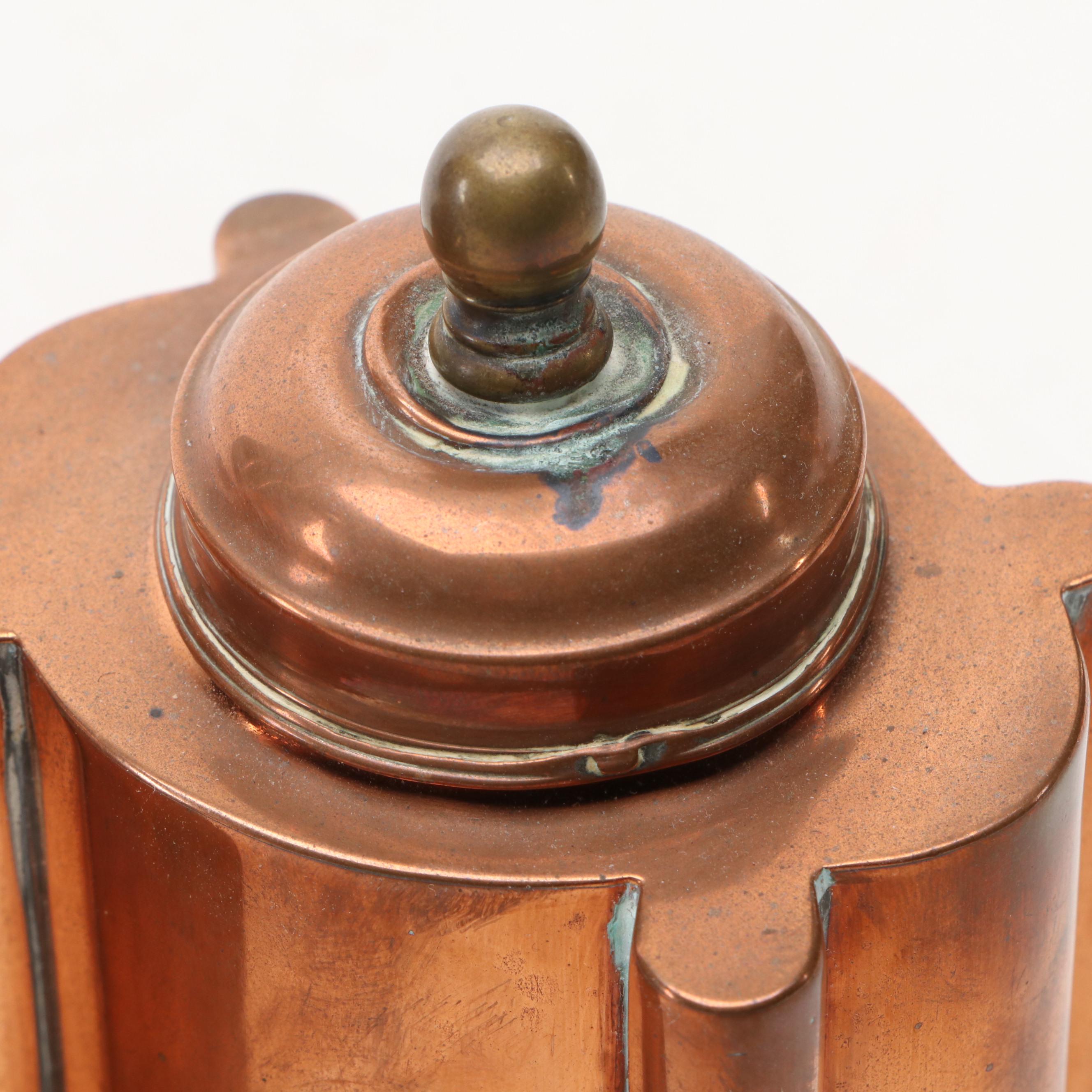 Russian Copper Dish and Tea Caddies with Other Décor