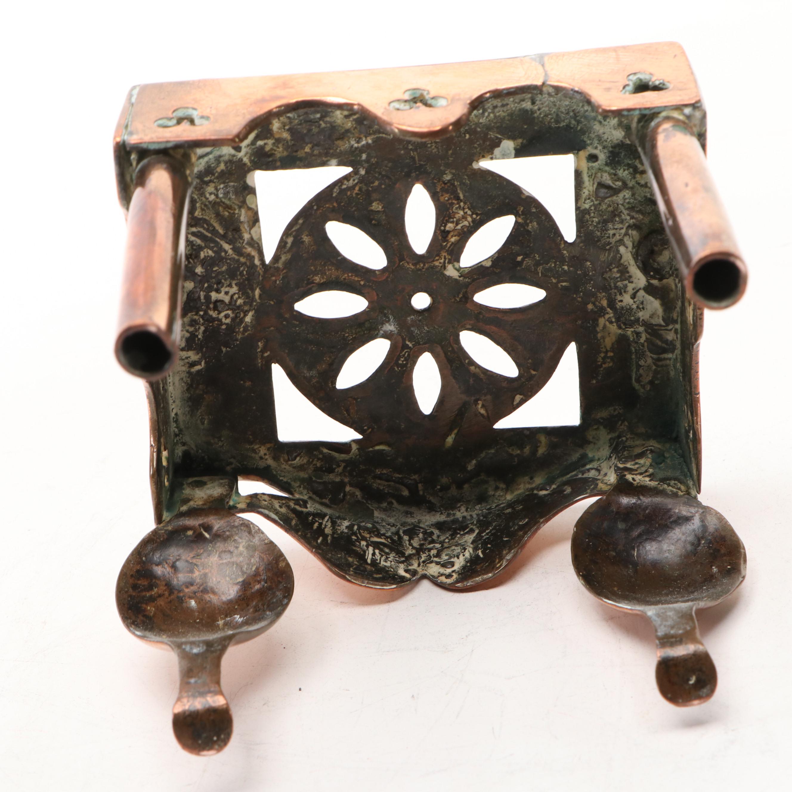 Russian Copper Dish and Tea Caddies with Other Décor