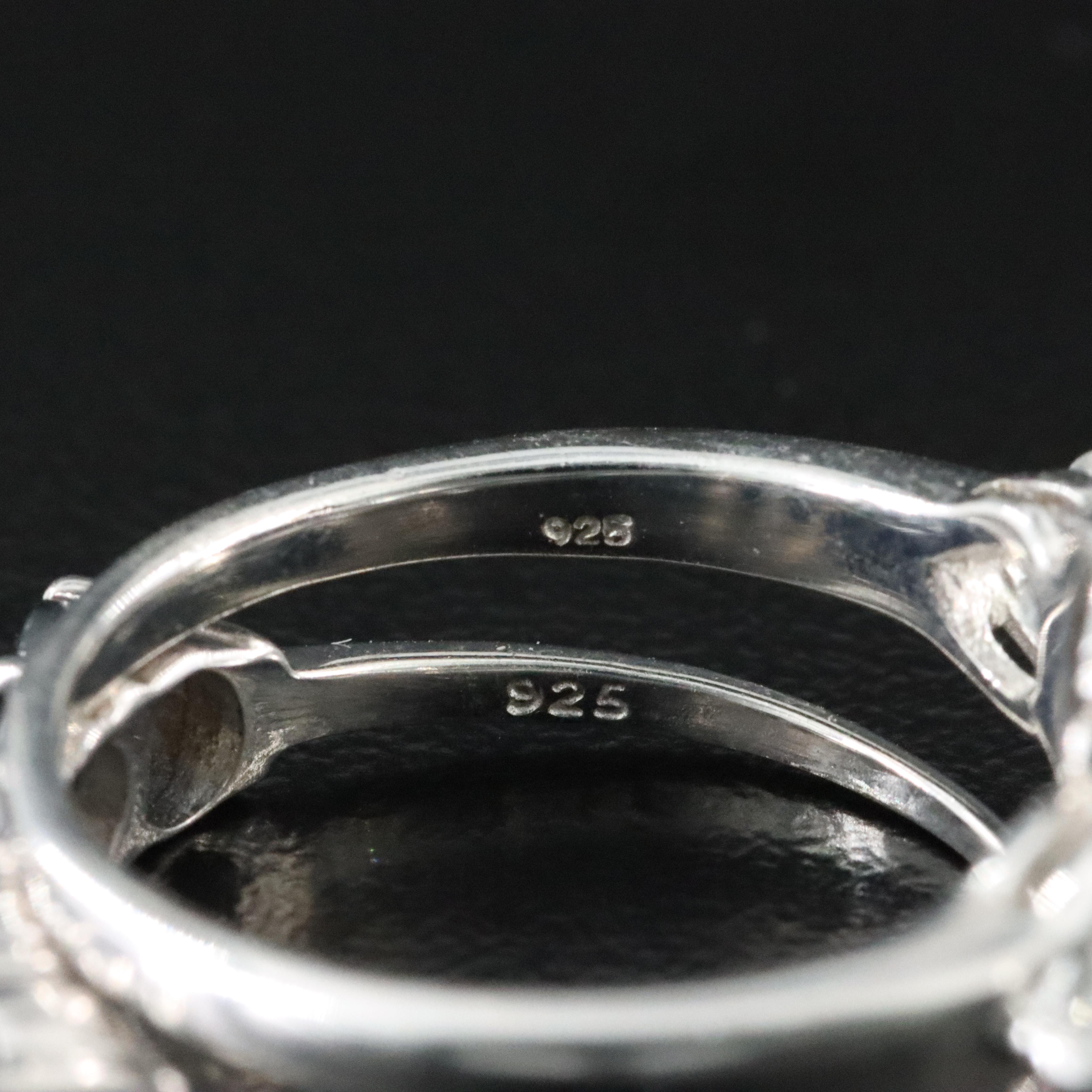 Sterling Blue Topaz, Sapphire and White Sapphire Ring Collection