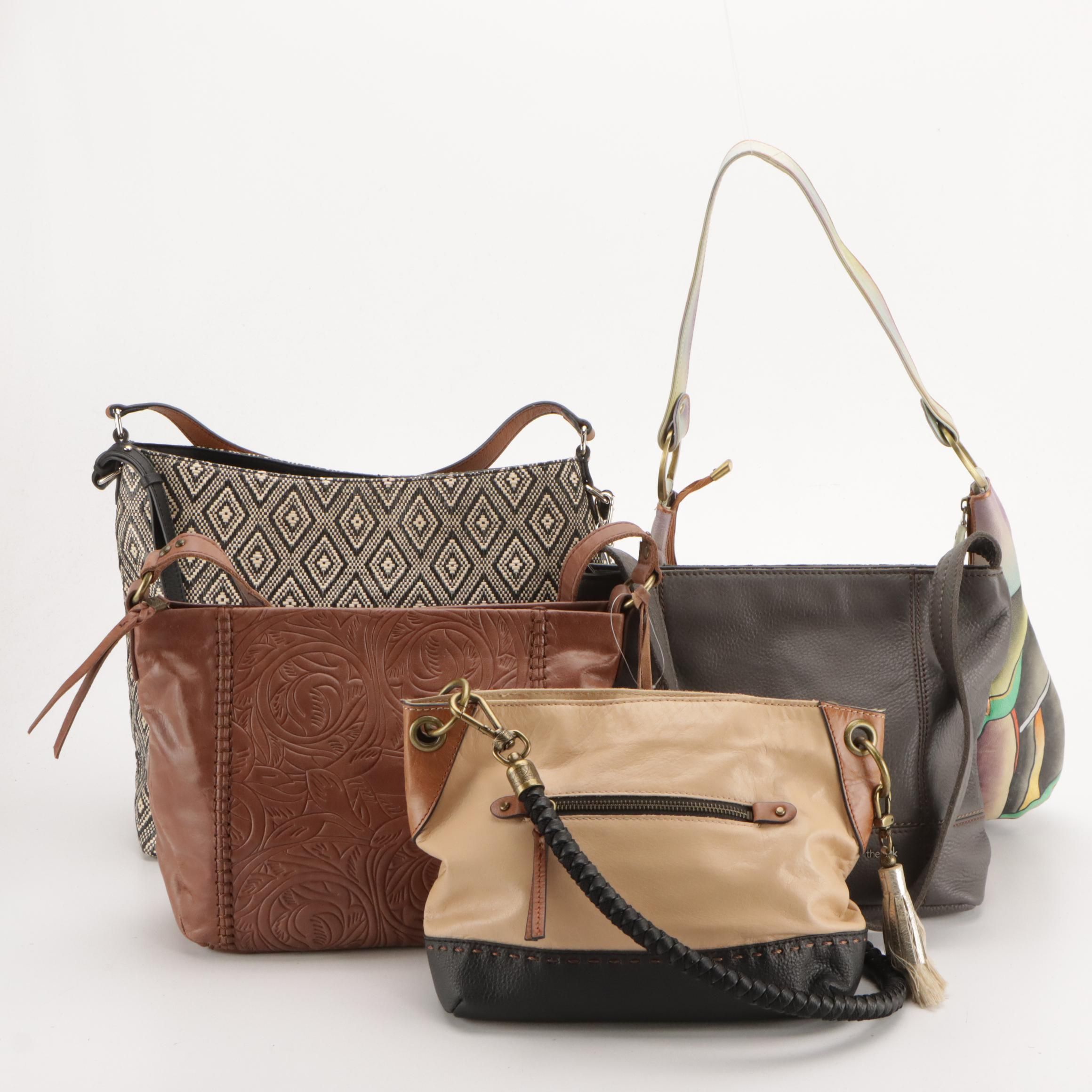 Magnifique Handpainted Leather, The Sak Leather and Kelly & Katie Shoulder Bags