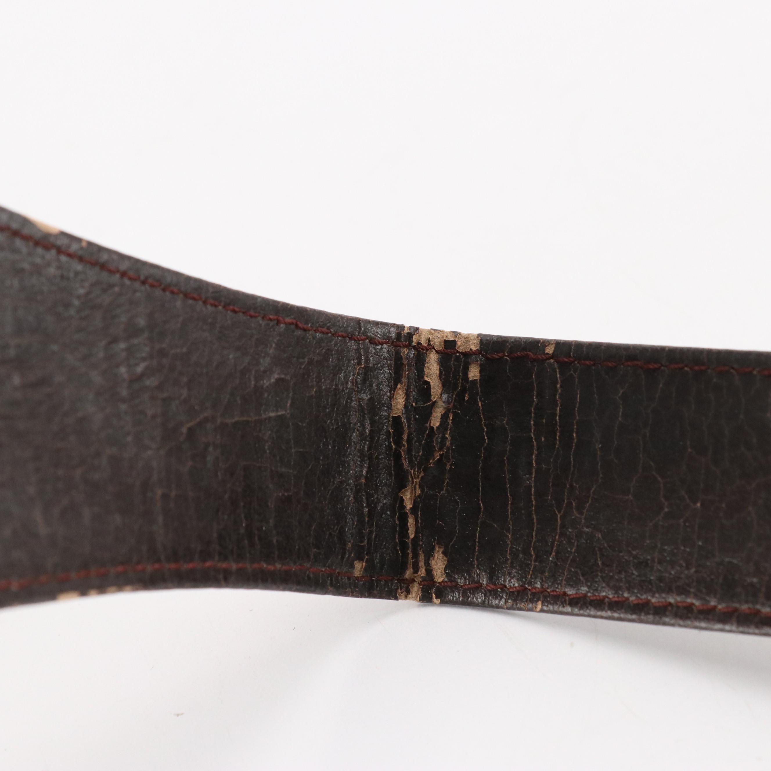 Peacock Feather Faux Leather Belt and Twisted Cord Belt with Shell Accent