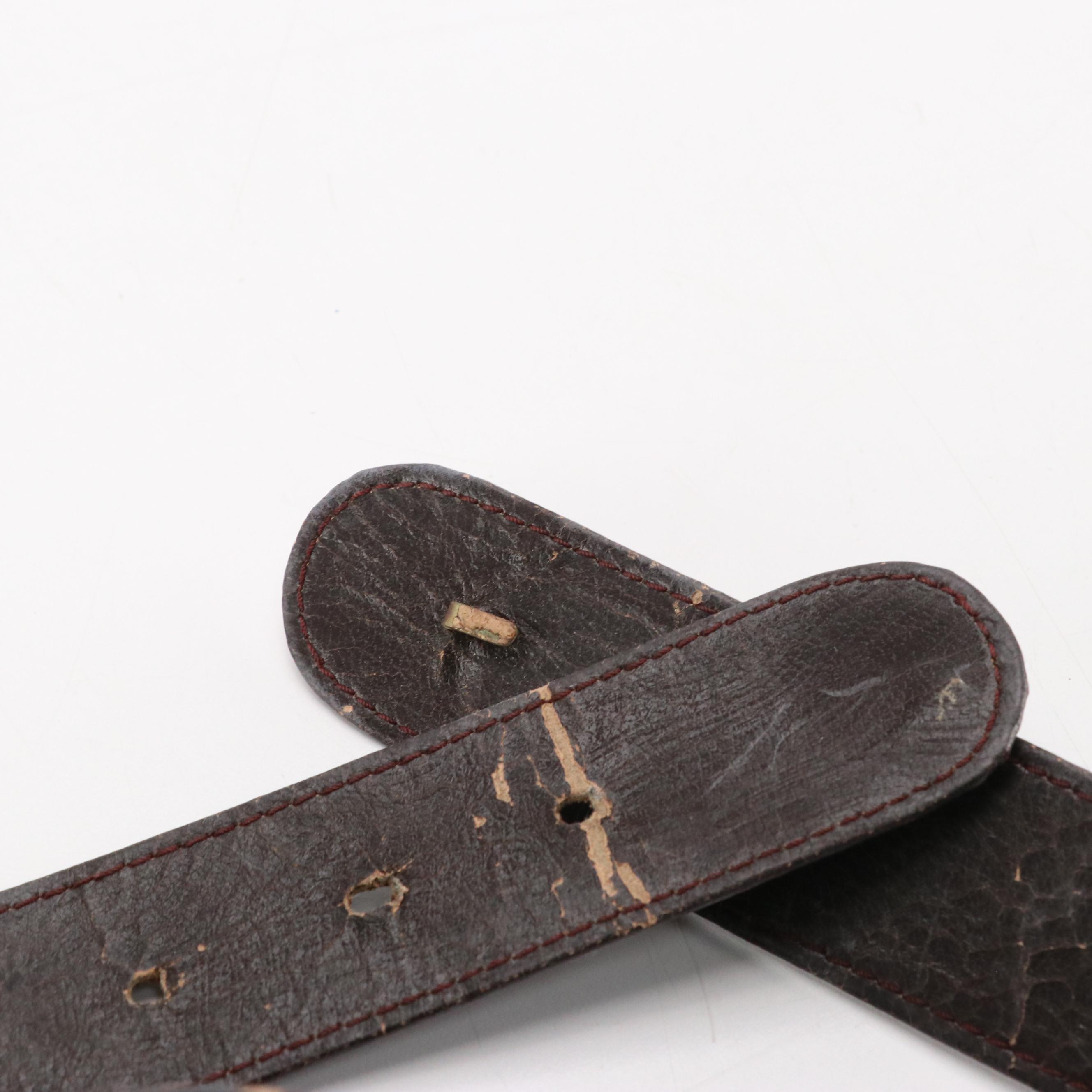 Peacock Feather Faux Leather Belt and Twisted Cord Belt with Shell Accent