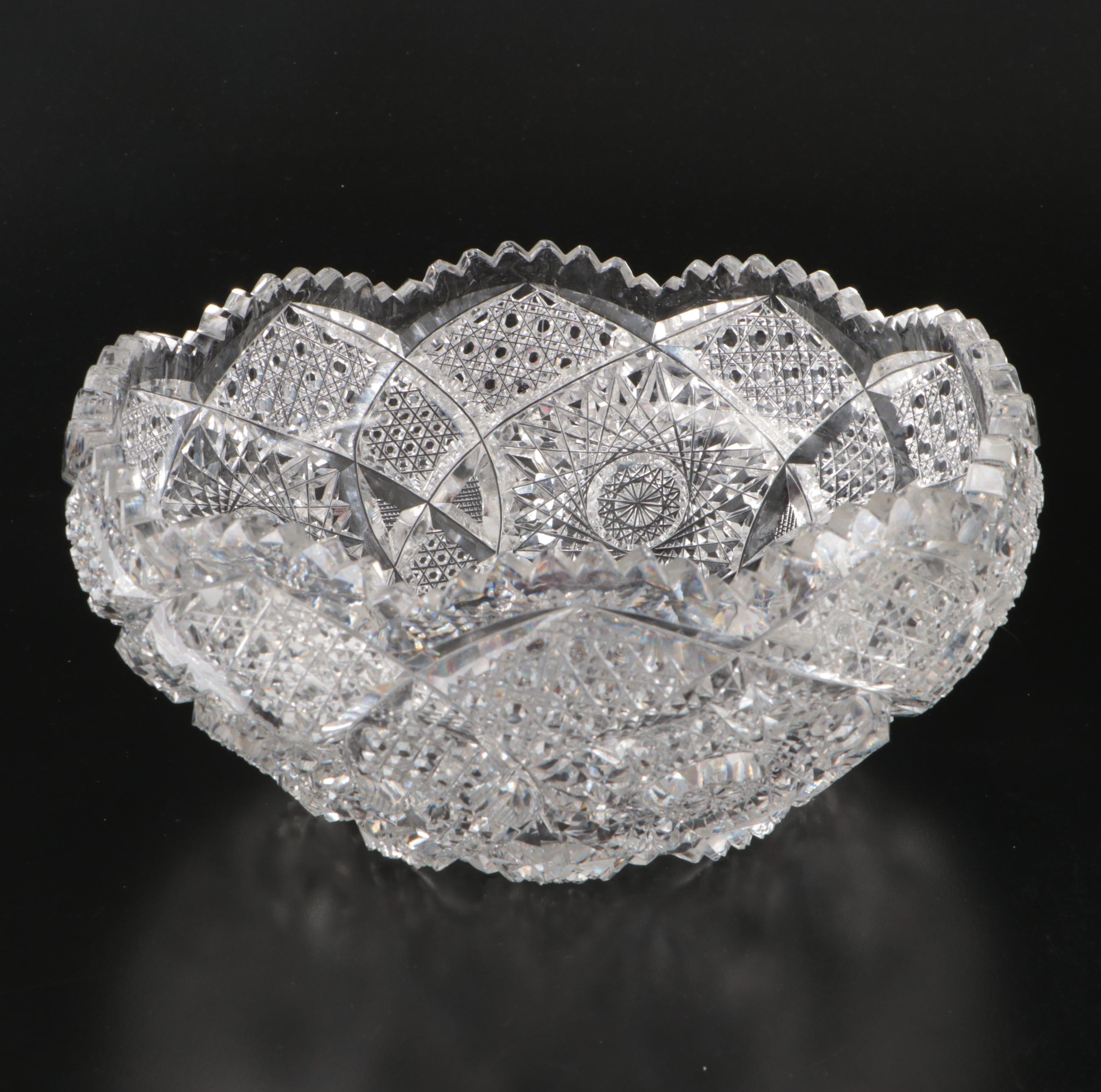 American Brilliant Style Cut Glass Bowls, Late 19th/Early 20th Century