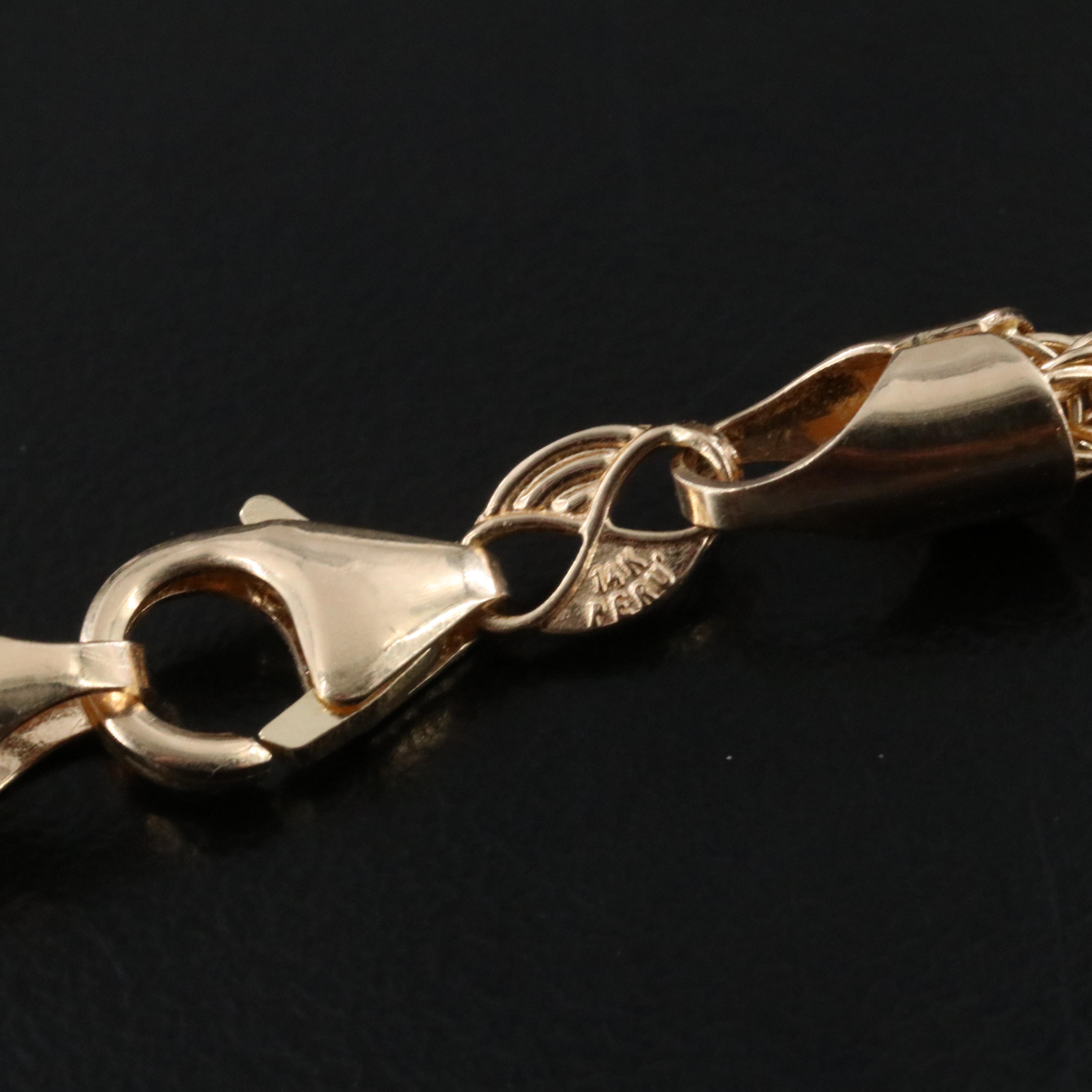 14K Fancy Link Necklace