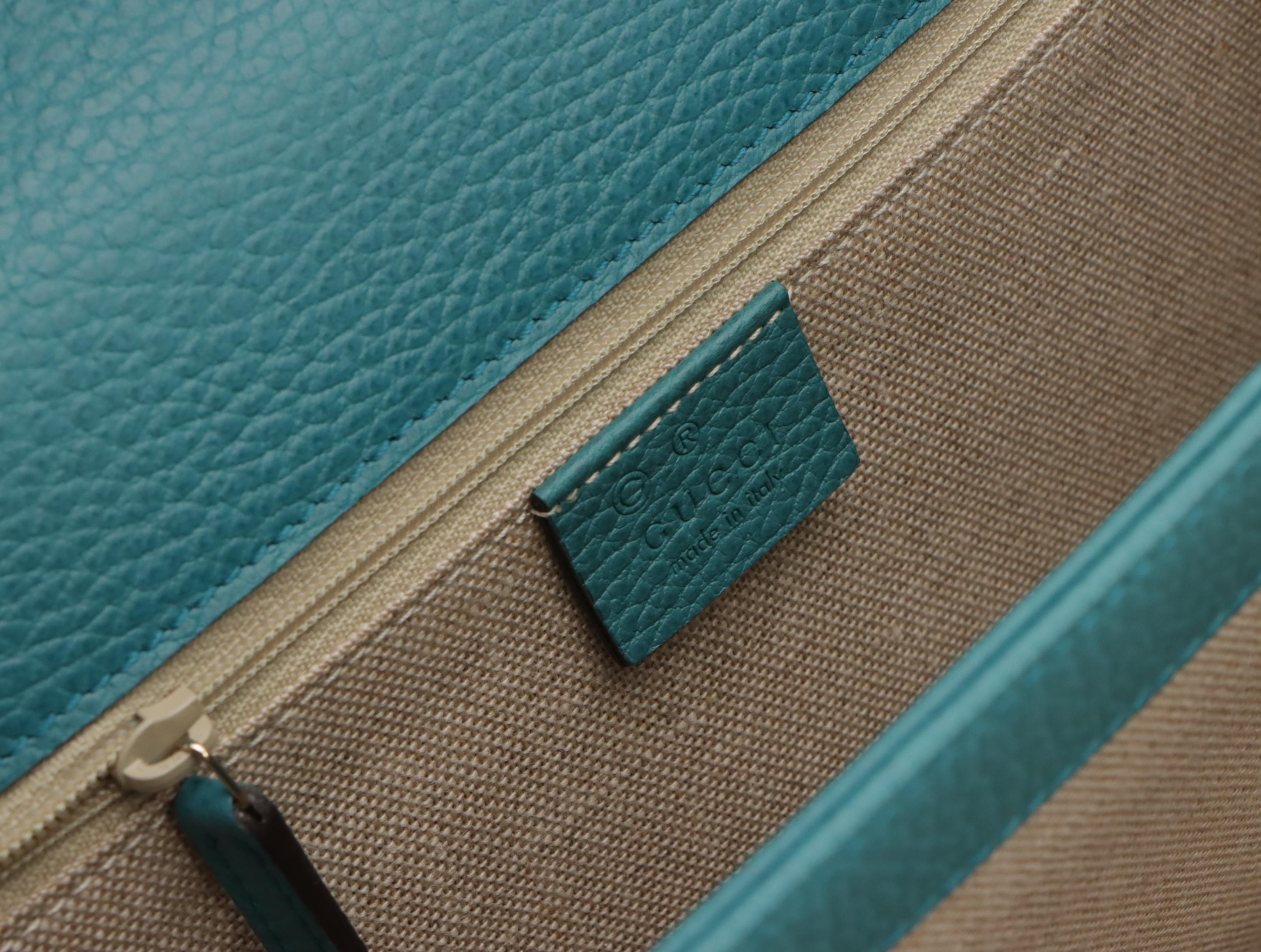 Gucci Calfkin Grain Leather Interlocking G Front-Flap Crossbody Bag