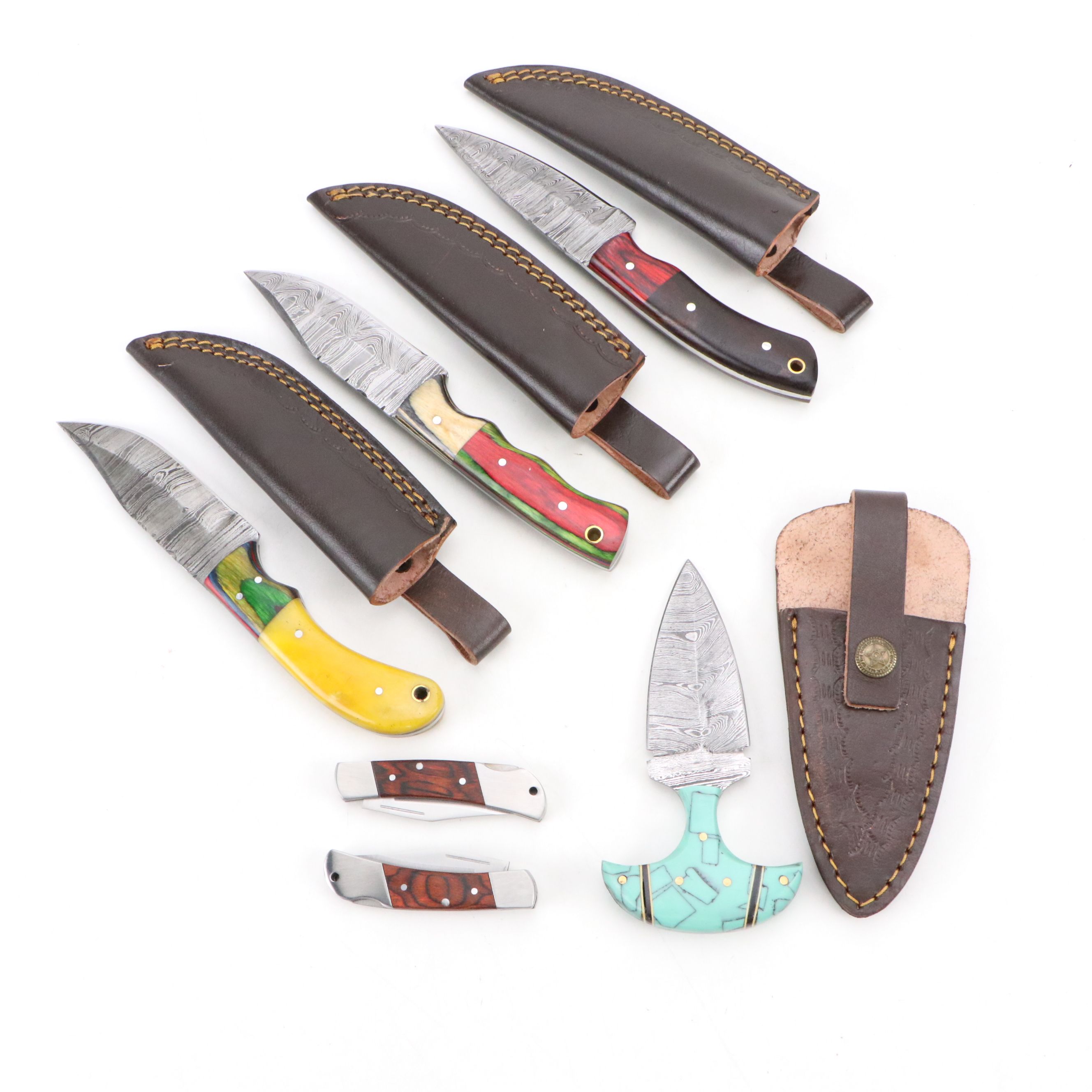 Damascus Steel and Hunting Knives with Folding Knives