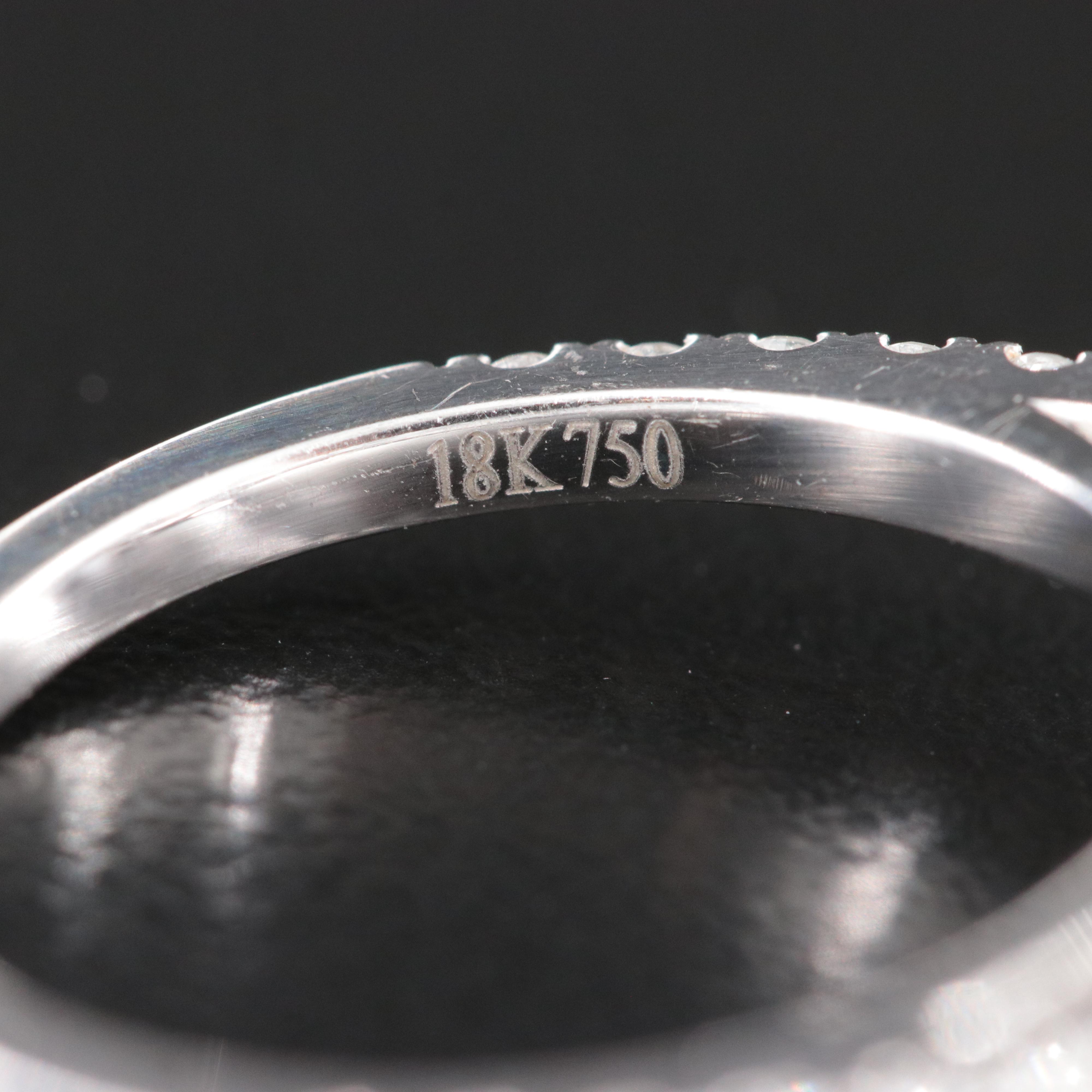 18K 0.69 CTW Diamond Semi-Mount Ring